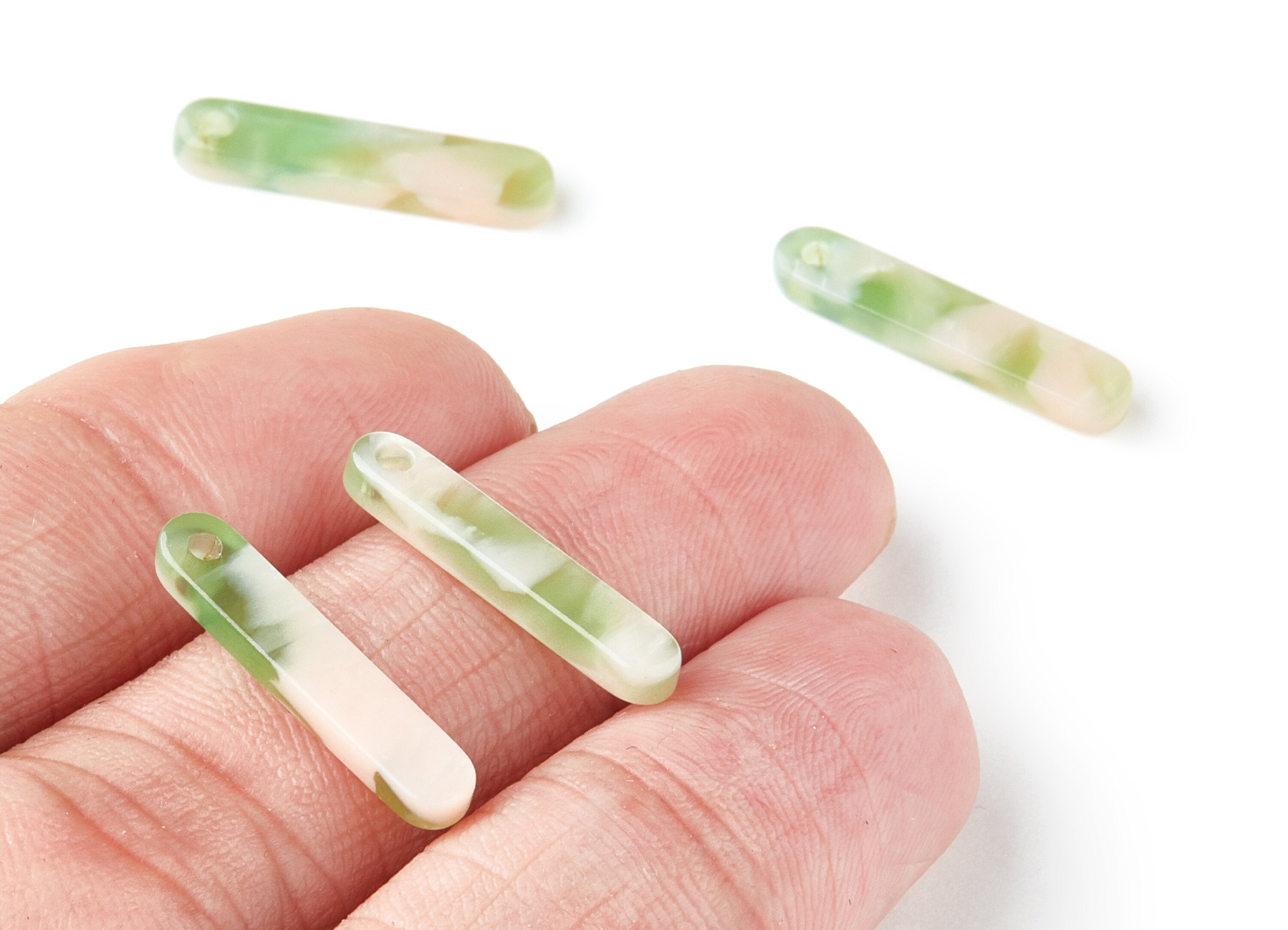 Acetate Stick Earring Charms - Acrylic Stick Pendant - Earring Findings - Jewelry Supplies - Color Code: A38 - 20.6x4.27x2.6mm - AC1150L - DOMEDBAZAAR