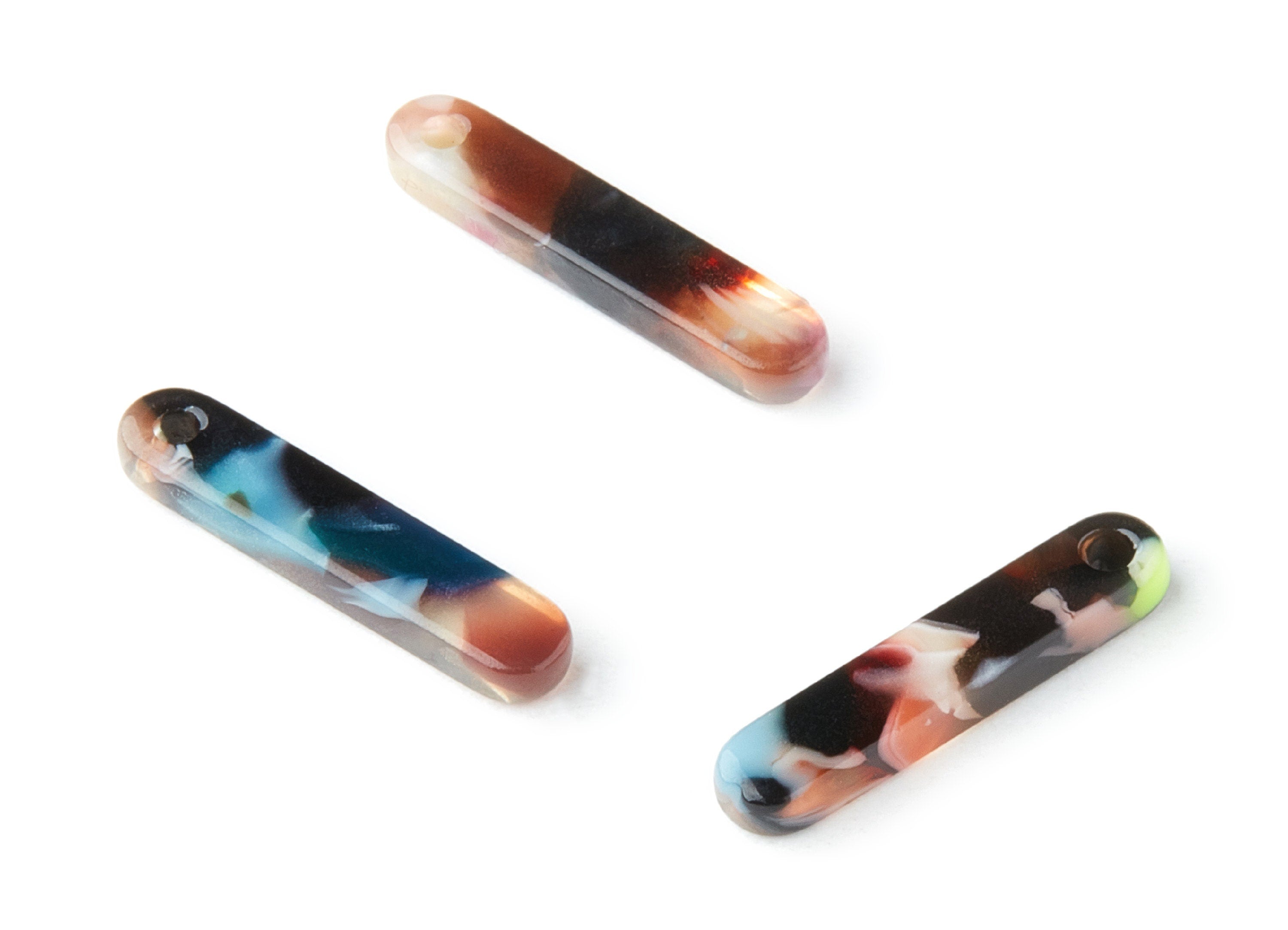 Acetate Stick Earring Charms - Acetate Stick Pendant - Earring Findings - Jewelry Supplies - Color Code: A60 - 20.6x4.27x2.6mm - AC1150K - DOMEDBAZAAR
