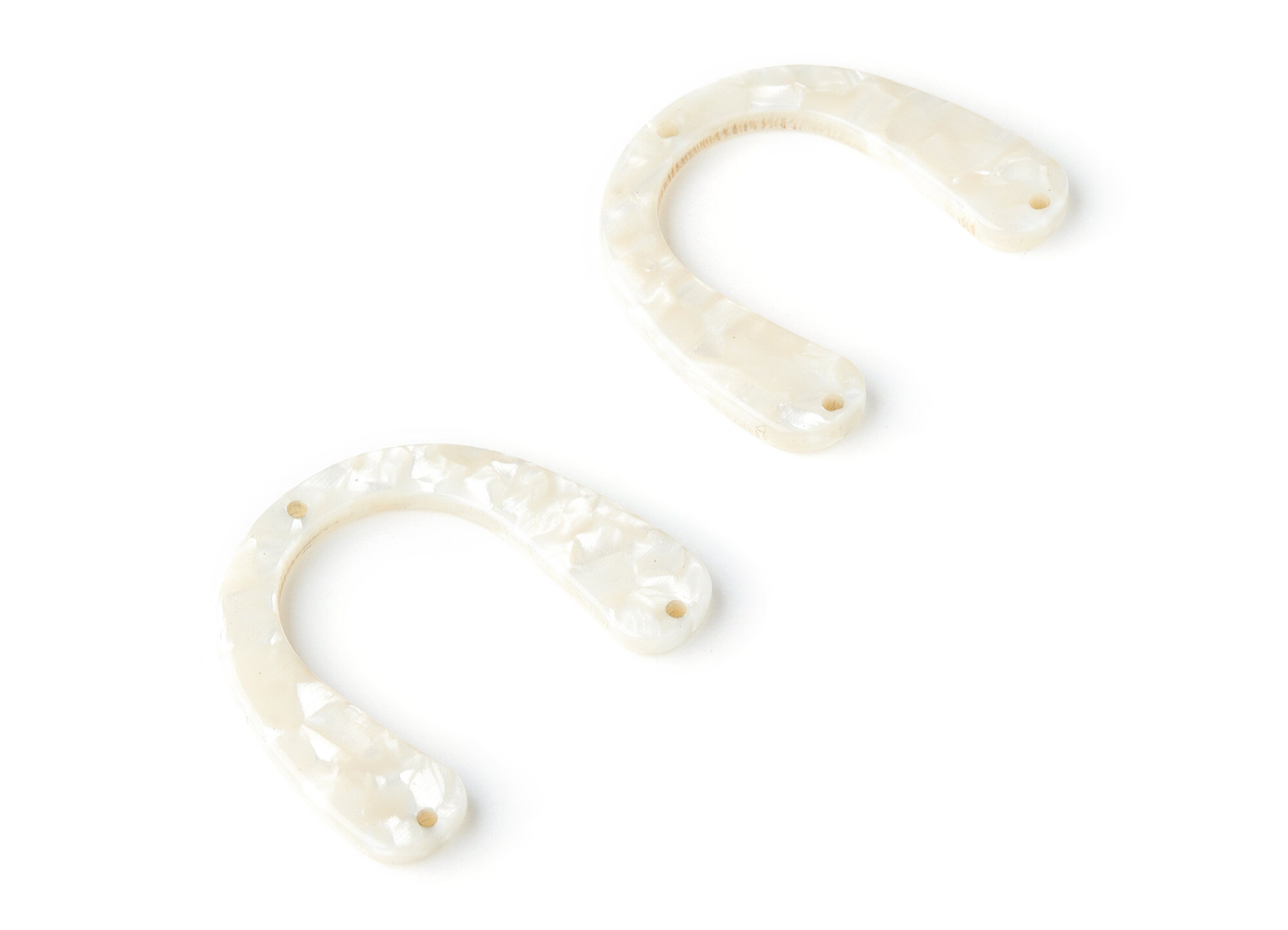 Acetate U Earring Charms - U Pendant With 3 Holes - Earring Findings - Jewelry Supplies - Color Code: A33 - 36x30.5x2.7mm - AC1361T - DOMEDBAZAAR