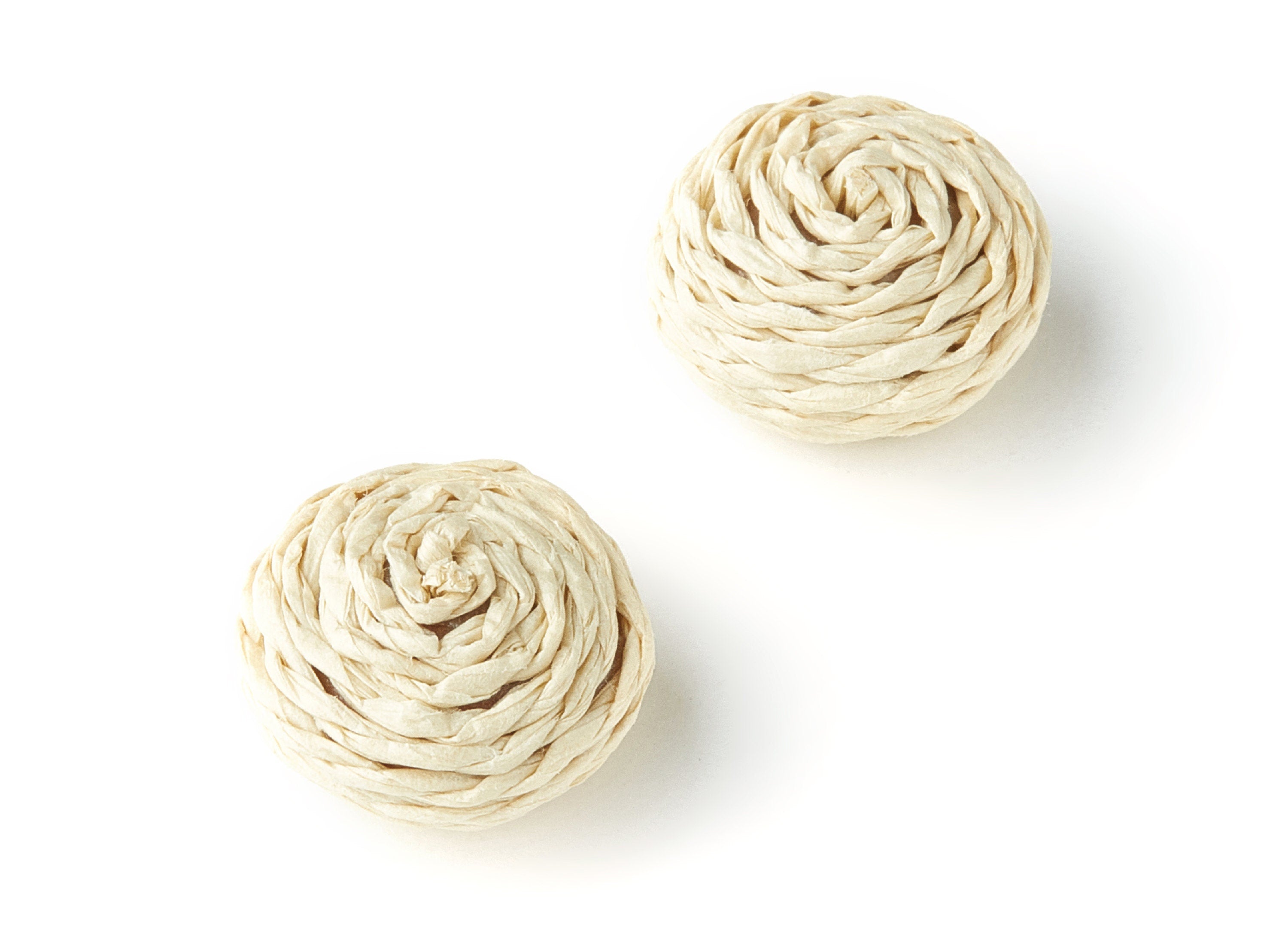 Handwoven Rattan Earrings - Round Shaped Rattan Pendant - Wooden Straw Earring - Jewelery Handmade - 19.6x12mm - RT1131 - DOMEDBAZAAR