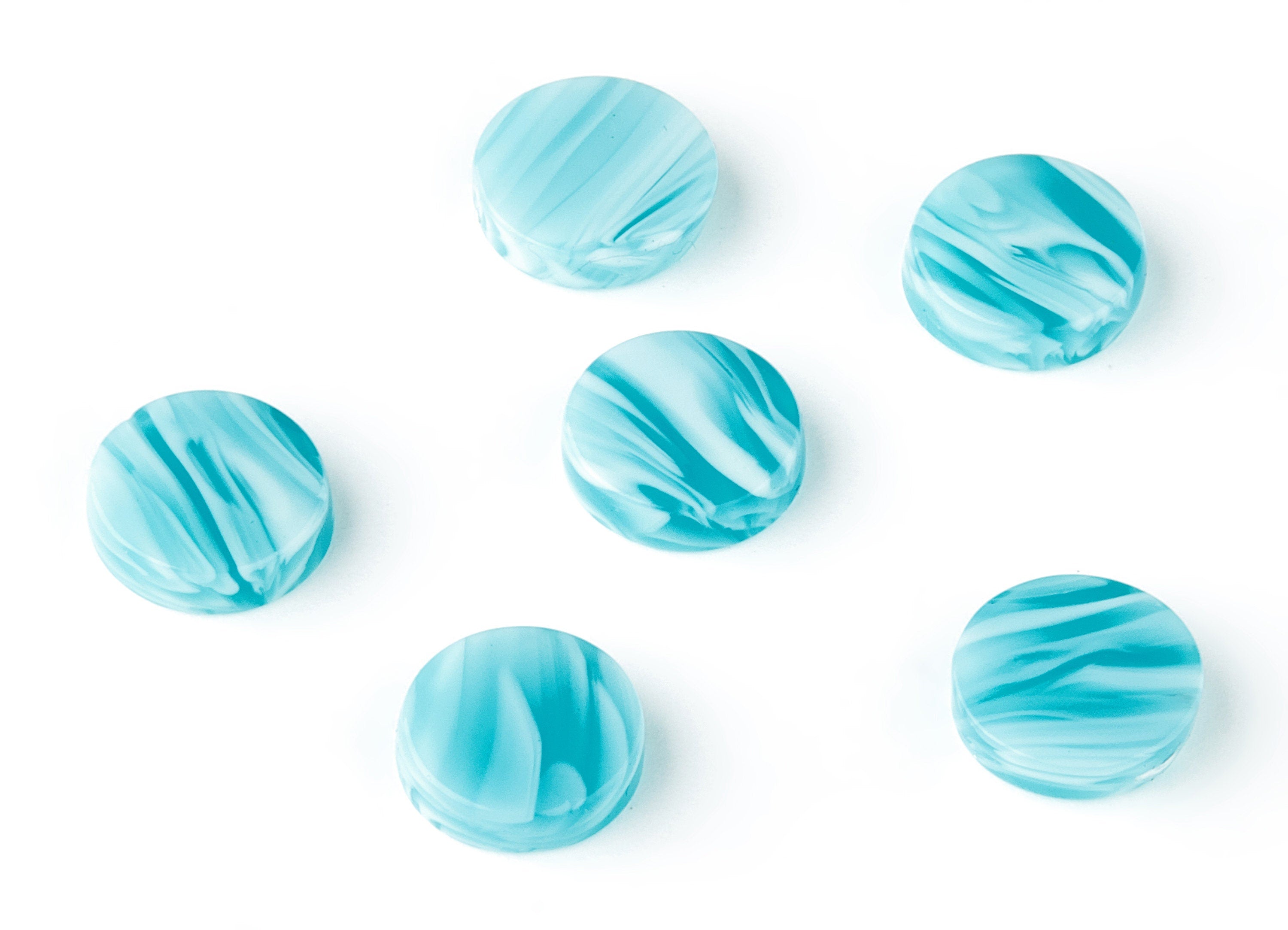 Acetate Round Earring Blanks - Round Shaped Blank - No Hole - Jewelry Supplies - Color Code: A170 - 9.73x9.73x2.66mm - AC1453-A170 - DOMEDBAZAAR