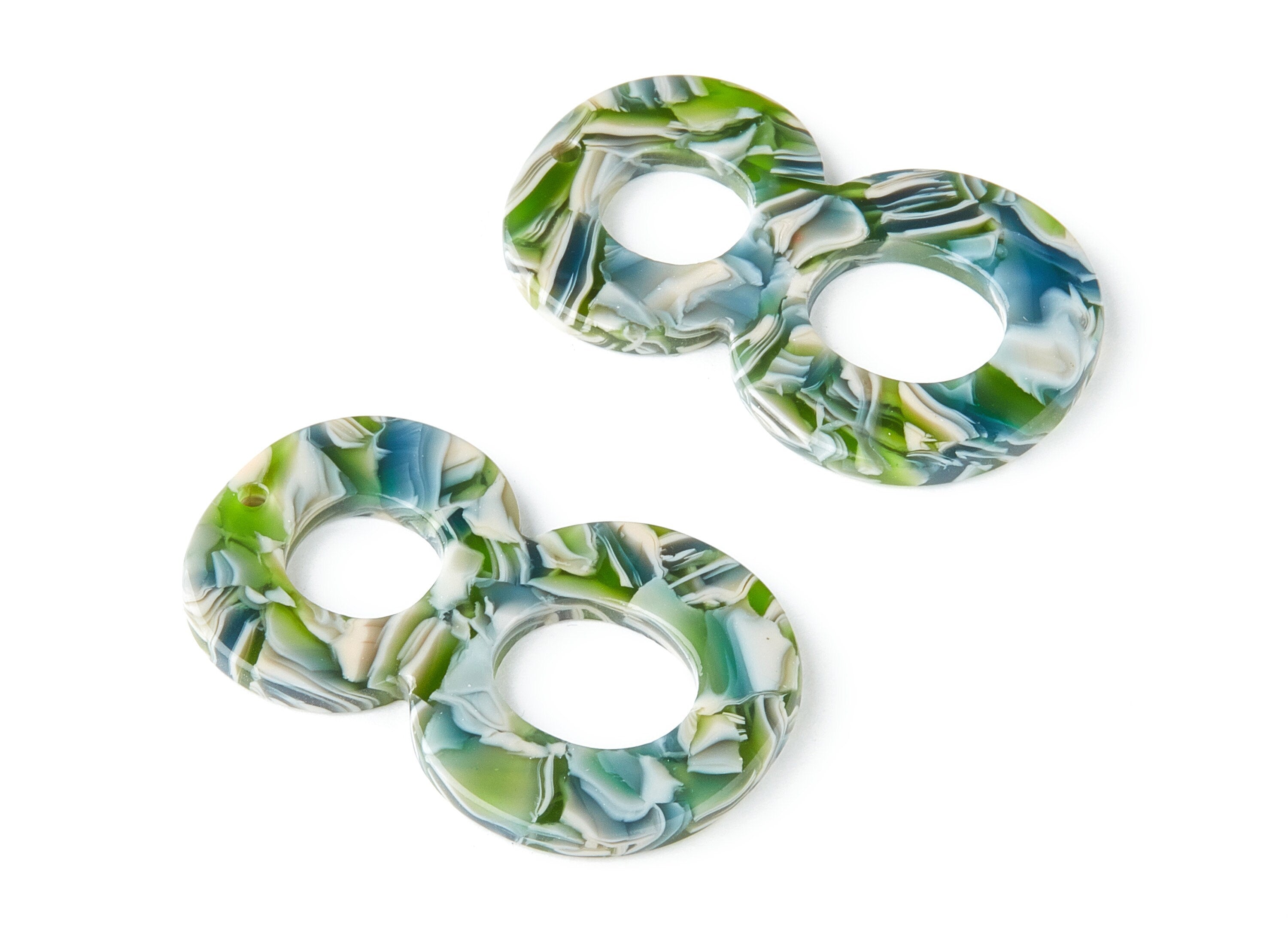 Acetate Number 8 Earring Charms - Number 8 Pendant - Earring Findings - Jewelry Supplies - Color Code:A173 - 39.61x25.41x2.5mm - AC1465-A173 - DOMEDBAZAAR