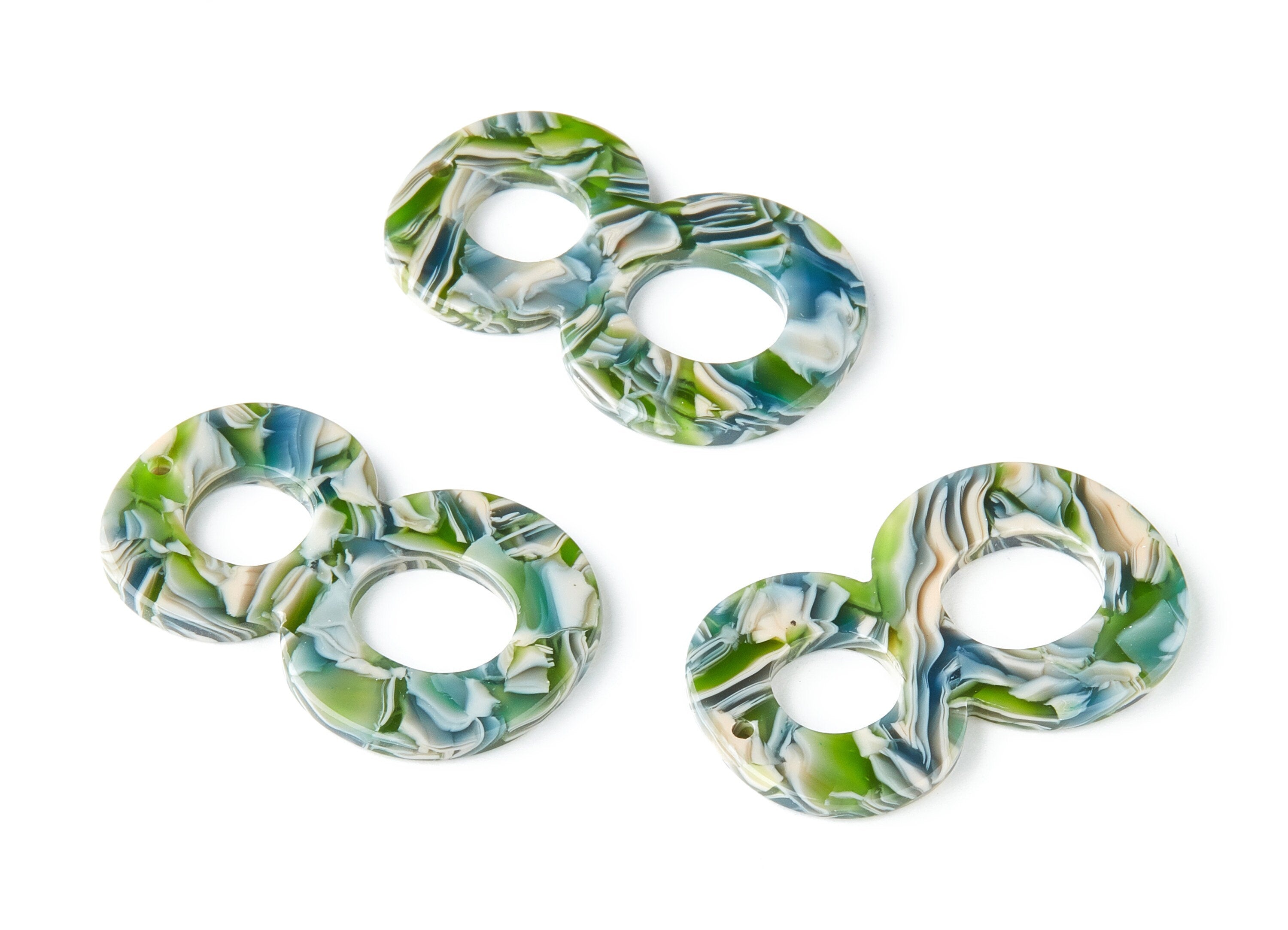 Acetate Number 8 Earring Charms - Number 8 Pendant - Earring Findings - Jewelry Supplies - Color Code:A173 - 39.61x25.41x2.5mm - AC1465-A173 - DOMEDBAZAAR