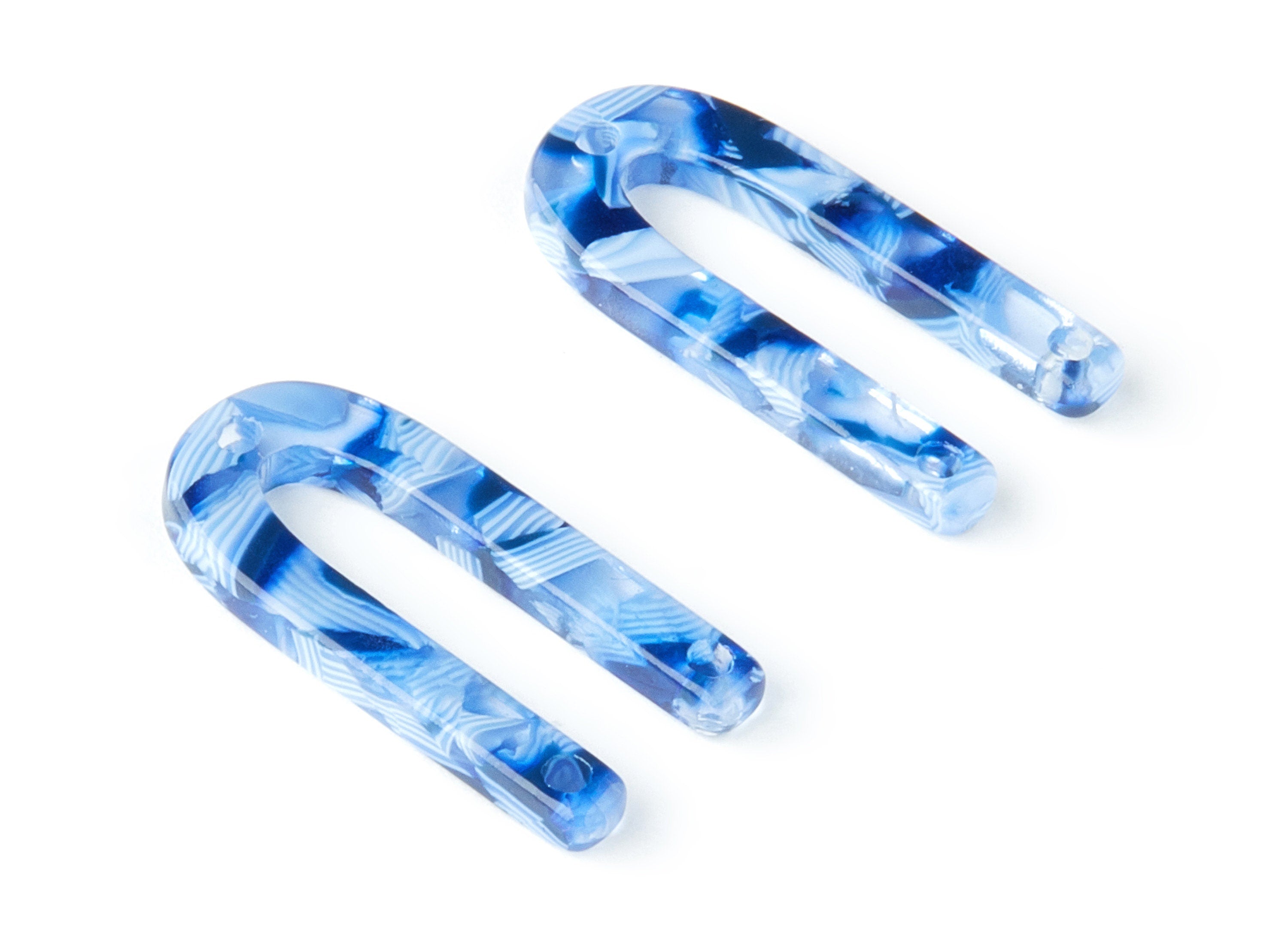 Acetate U Earring Connectors - Acrylic U Pendant - Earring Findings - Jewelry Supplies - Color Code: A158 - 25.48x11.55x2.55mm - AC1445-A158 - DOMEDBAZAAR