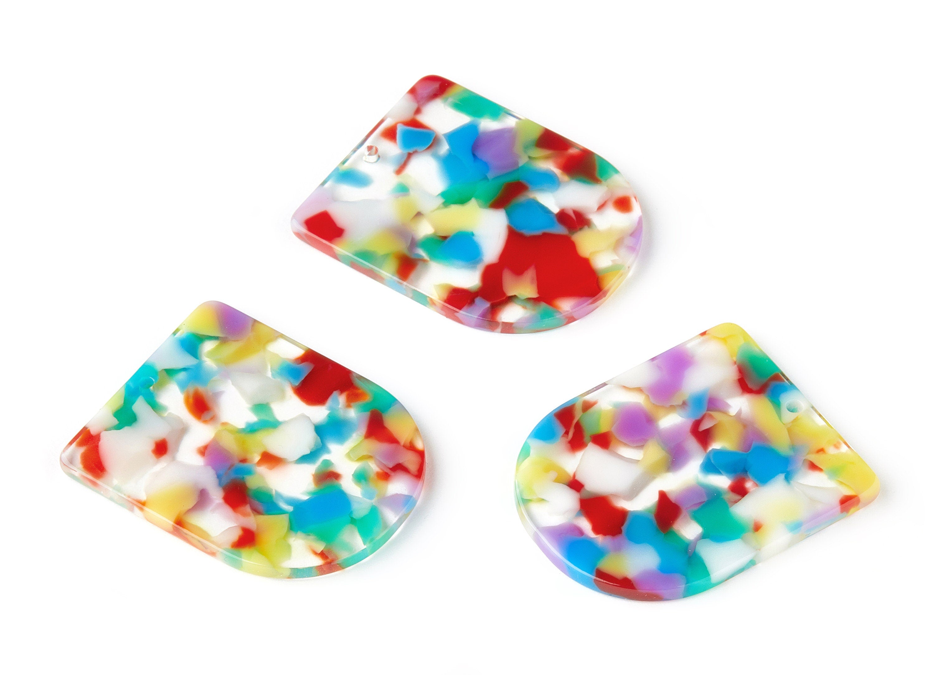 Acetate D Charms - D Earrings and Pendant - Earring Findings - Jewelry Supplys - Color Code: A215 - 36.85x29.94x2.57mm - AC1514-A215 - DOMEDBAZAAR
