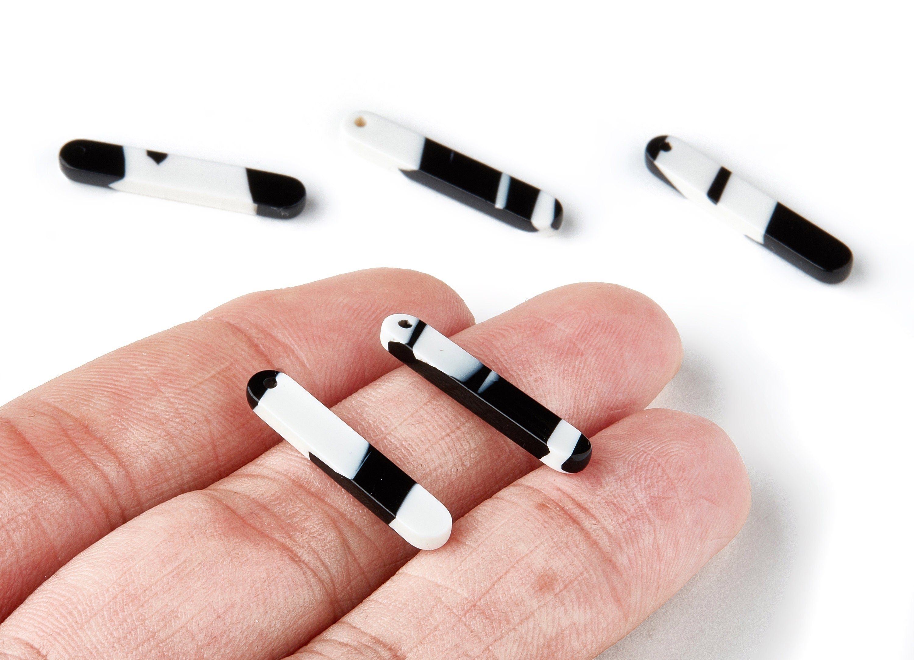 Acetate Stick Charms - Stick Earrings and Pendant - Earring Findings - Jewelry Supplys - Color Code: A187 - 25.54x4.51x2.52mm - AC1511-A187 - DOMEDBAZAAR