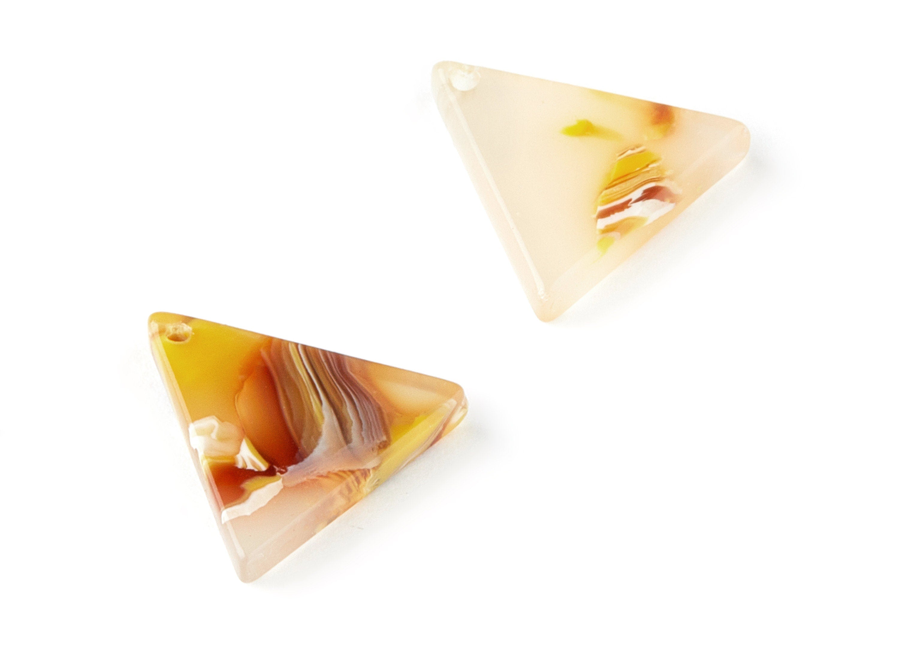 Acetate Triangle Earring Charms - Triangle Pendant - Earring Findings - Jewelry Supplies - Color Code:A121 - 14.65x14.65x2.5mm - AC1496-A121 - DOMEDBAZAAR