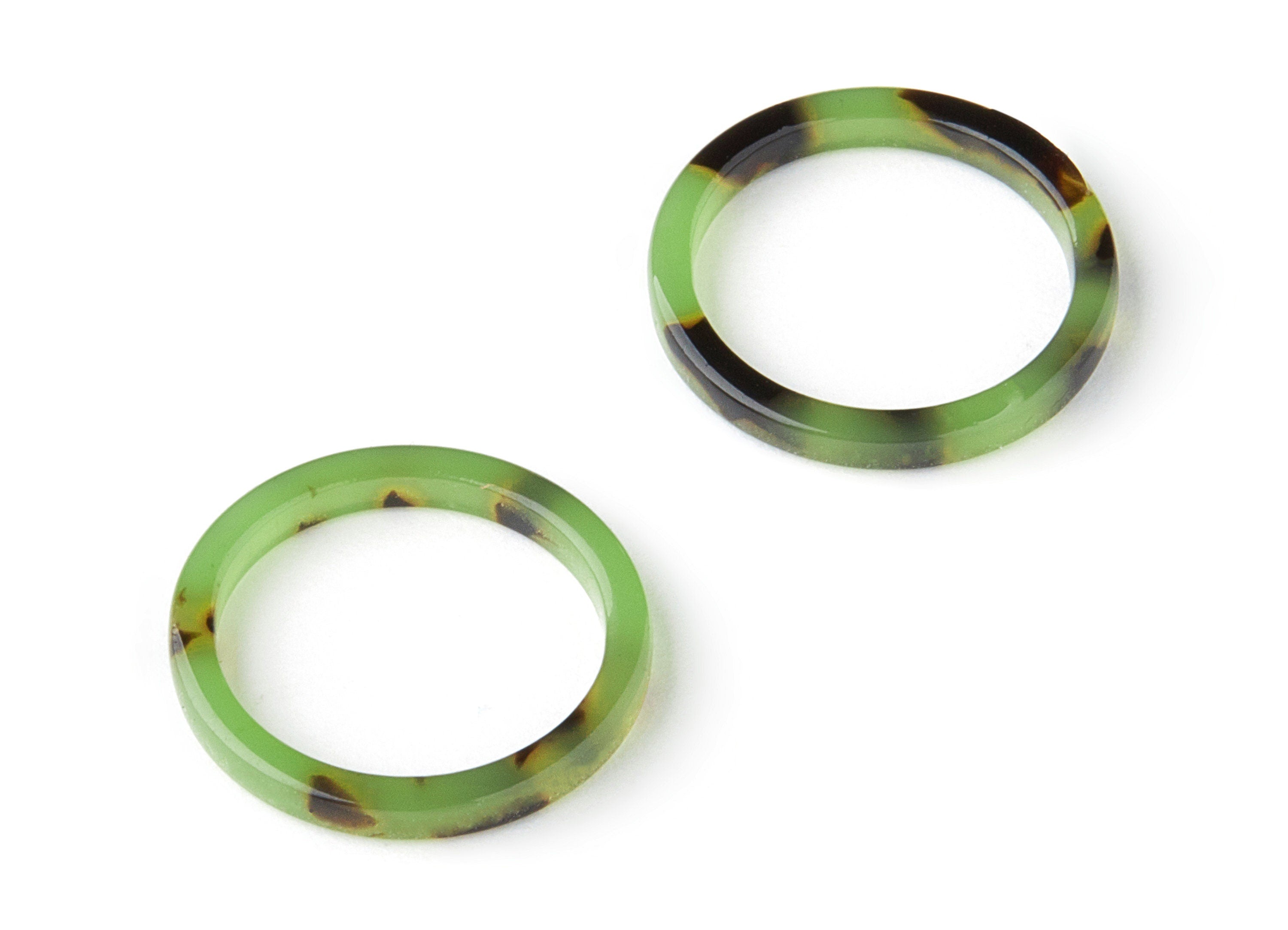 Acetate Circle Charms - Circle Earrings and Pendant - Earring Findings - Color Code: A219 - 20.08x20.08x2.58mm - AC1524-A219 - DOMEDBAZAAR