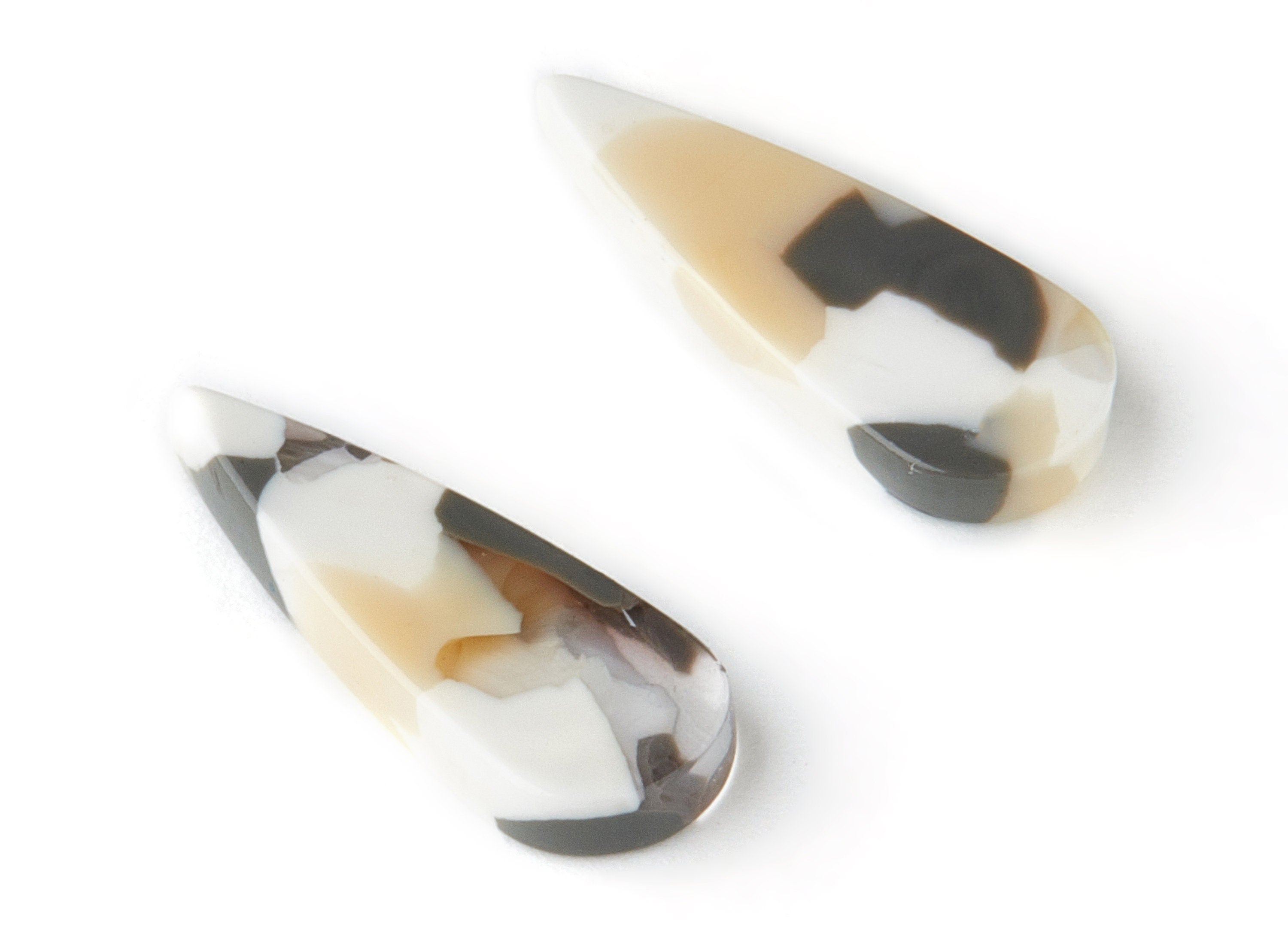 Acetate Drop Charms - Drop Earring and Pendant - No Hole - Earring Findings - Color Code: A210 - 19.63x7.54x2.64mm - AC1503-A210 - DOMEDBAZAAR