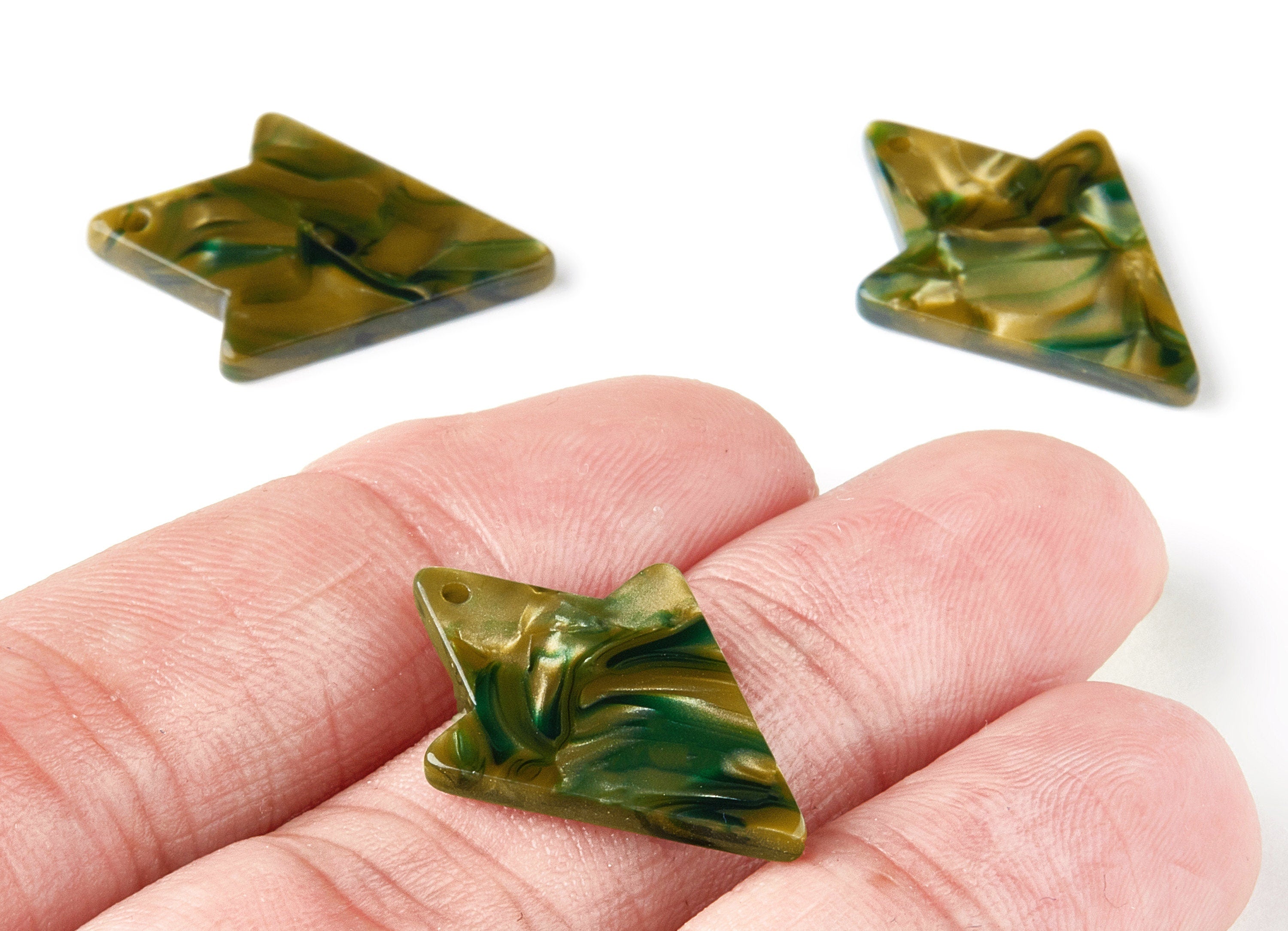 Acetate Geometric Charms - Geometric Earring and Pendant - Jewelry Supplys - Color Code:A208 - 25.5x18.34x2.7mm - AC1501-A208 - DOMEDBAZAAR