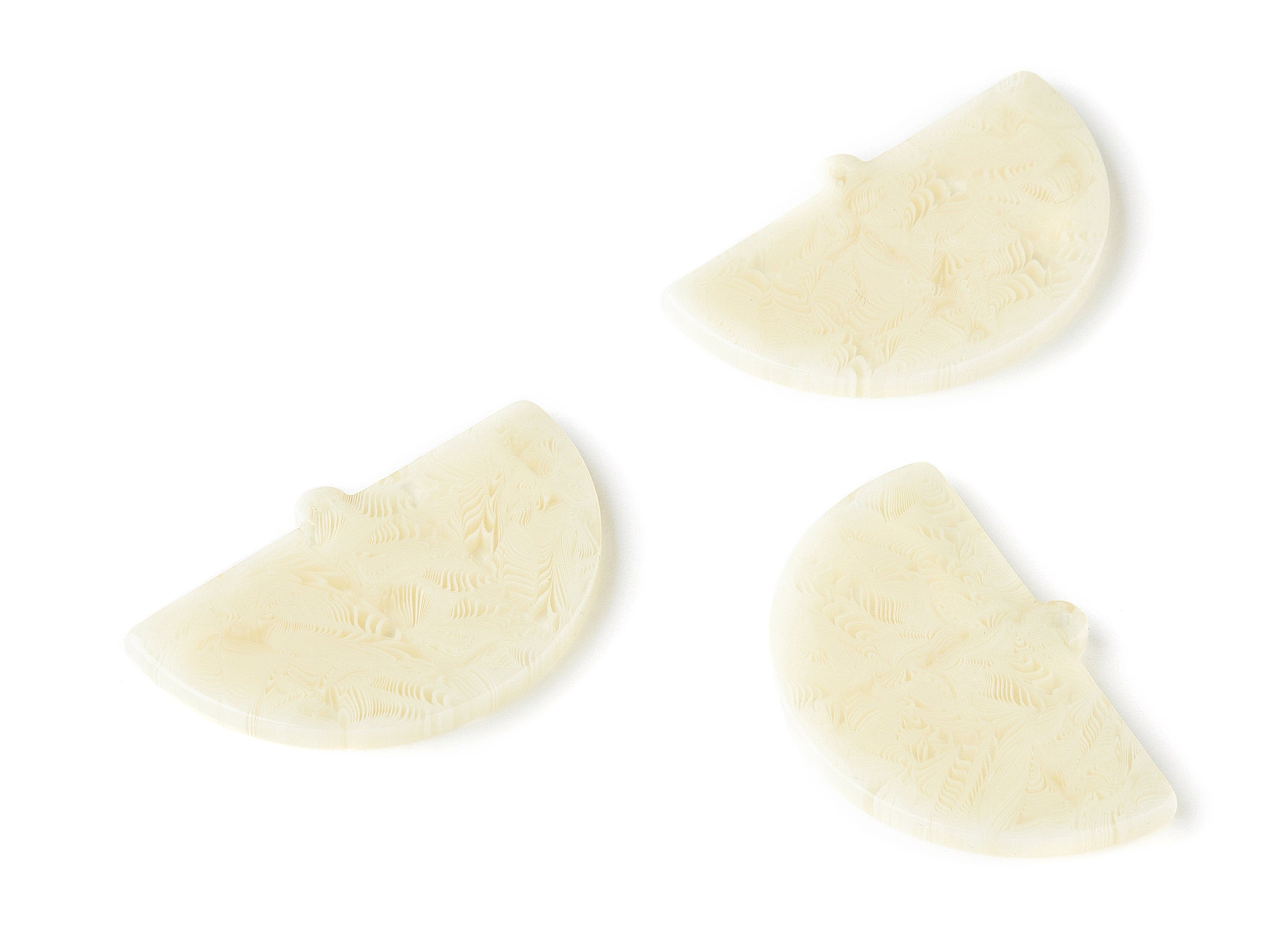 Acetate Semicircle Charms - Semicircle Earrings and Pendant - Earring Findings  - Color Code: A191 - 34.5x22.14x2.67mm - AC1522-A191 - DOMEDBAZAAR