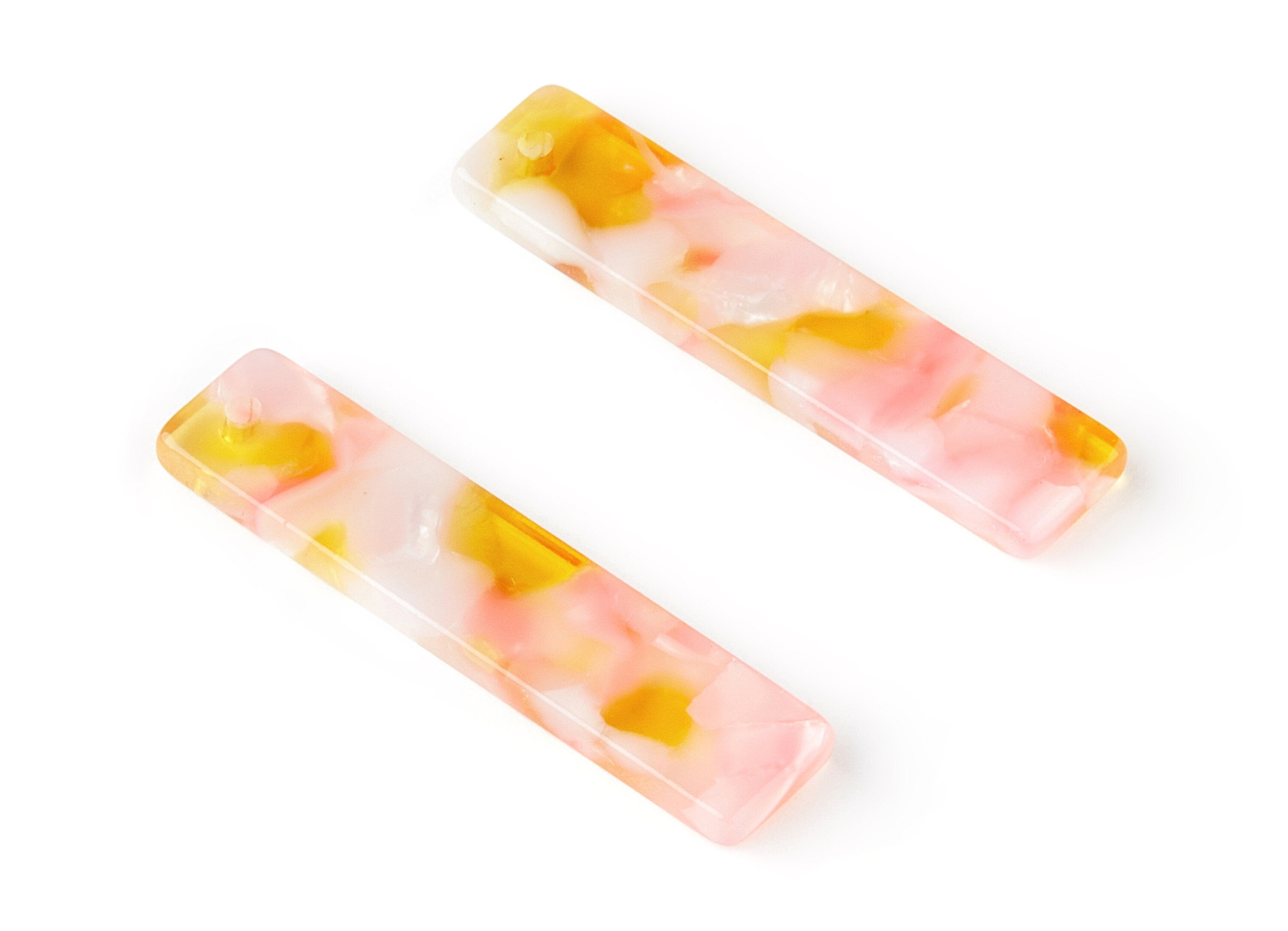 Acetate Stick & Bar Charms - Stick Earrings and Pendant - Earring Findings - Color Code: A204 - 34.03x7.57x2.63mm - AC1026-A204 - DOMEDBAZAAR