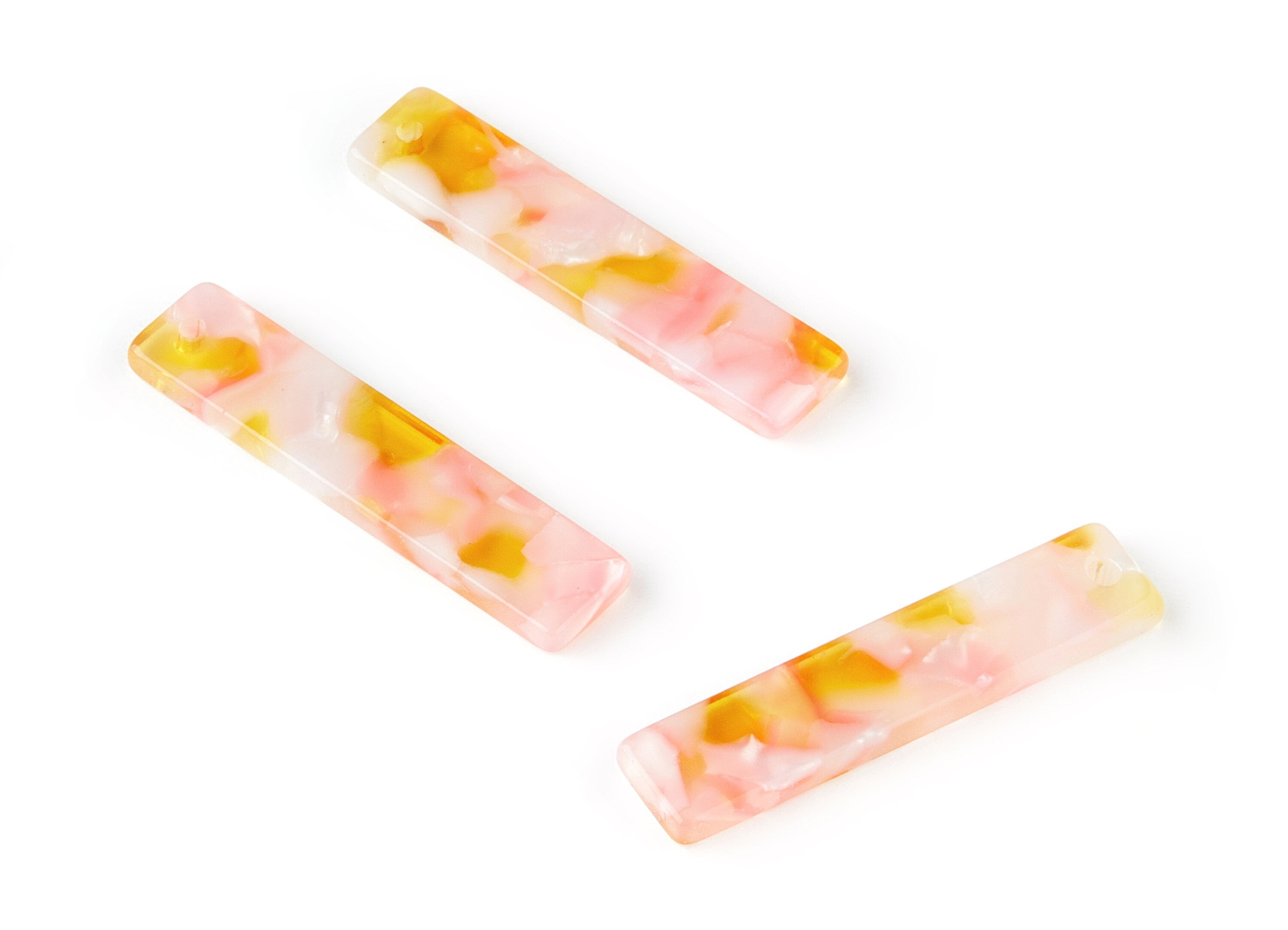 Acetate Stick & Bar Charms - Stick Earrings and Pendant - Earring Findings - Color Code: A204 - 34.03x7.57x2.63mm - AC1026-A204 - DOMEDBAZAAR