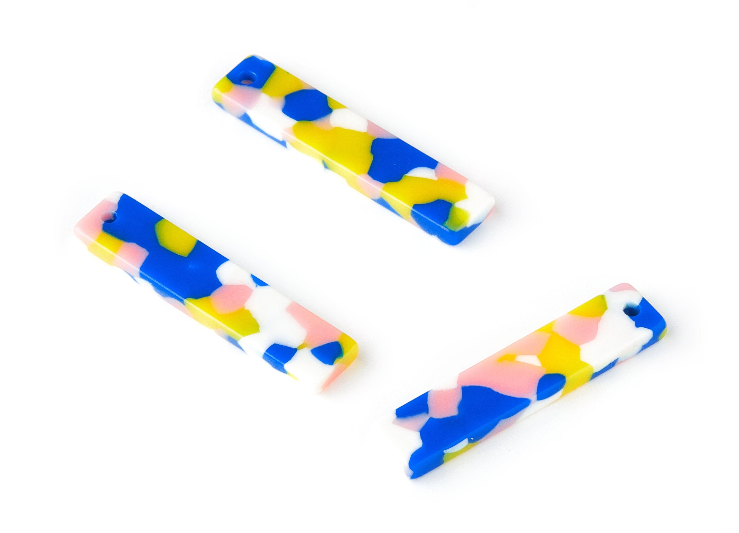 Acetate Stick & Bar Charms - Stick Earrings and Pendant - Earring Findings - Color Code: A203 - 34.03x7.57x2.63mm - AC1026-A203 - DOMEDBAZAAR