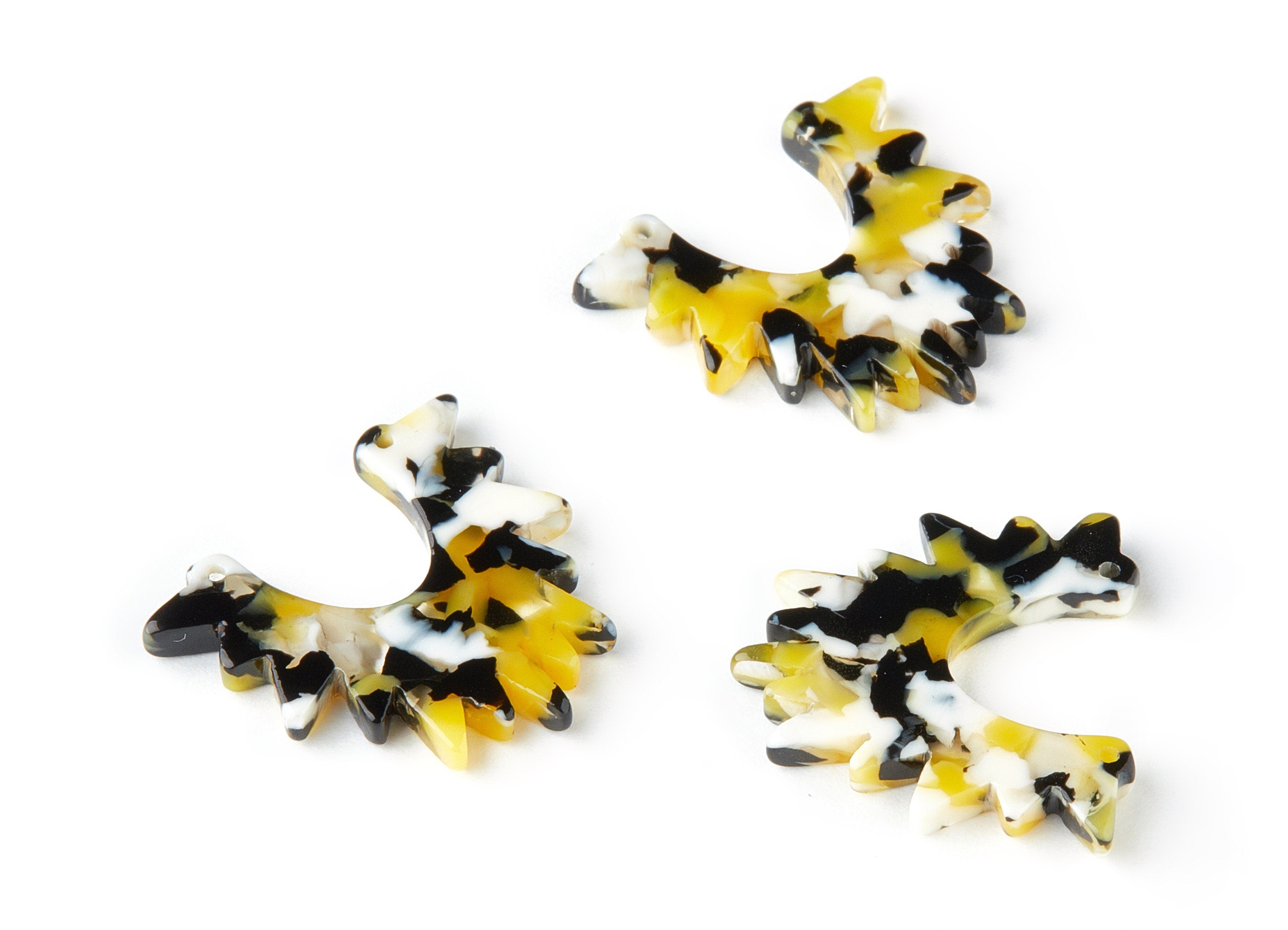 Acetate Sunrise Charms - Sunrise Earrings and Pendant - Earring Findings  - Color Code:A183 - 23.37x24.13x2.6mm - AC1521-A183 - DOMEDBAZAAR
