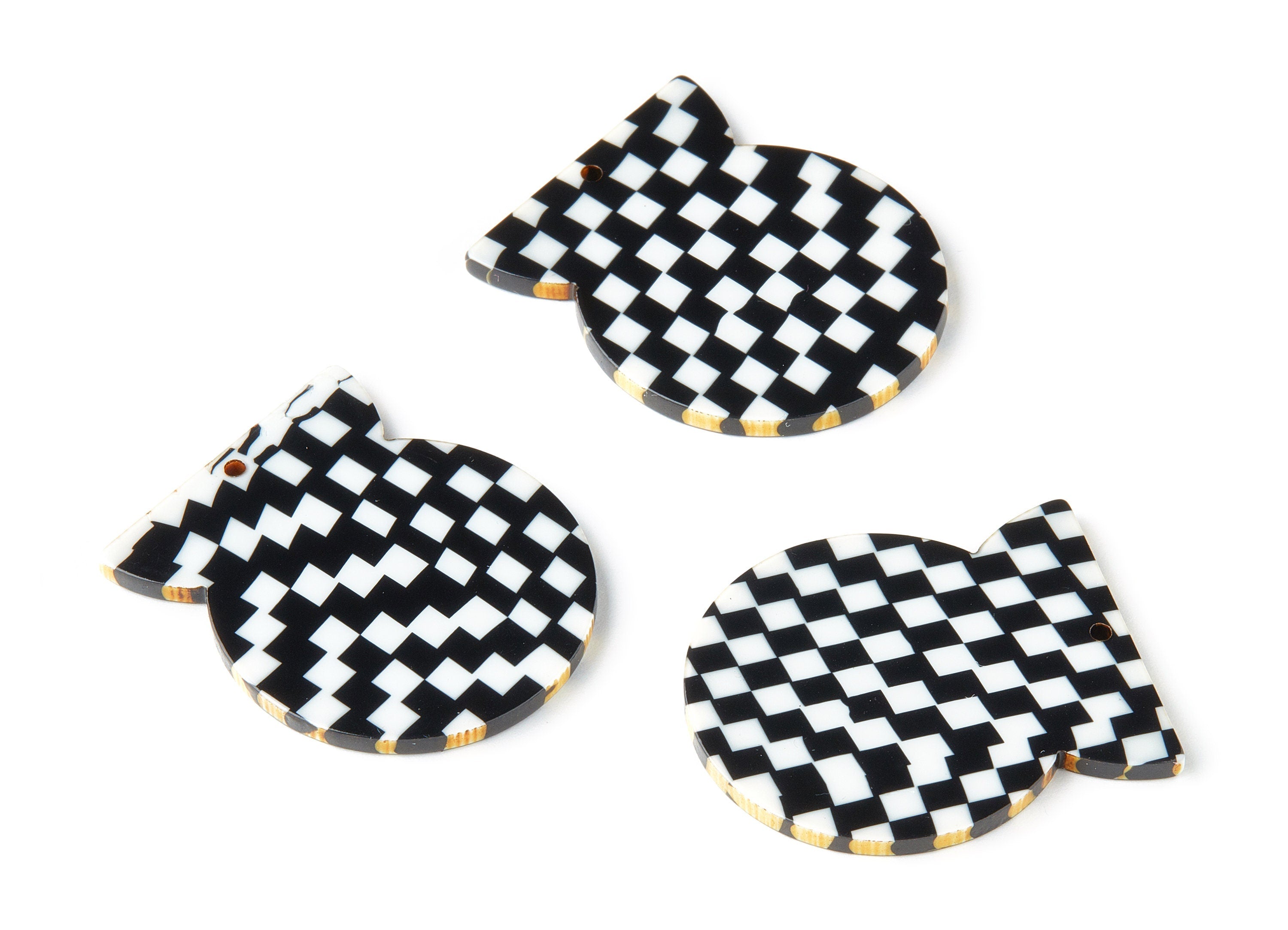 Acetate Geometric Charms - Geometric Earring and Pendant - Jewelry Supplys - Color Code: A206 - 38.97x33.14x2.58mm - AC1500-A206 - DOMEDBAZAAR