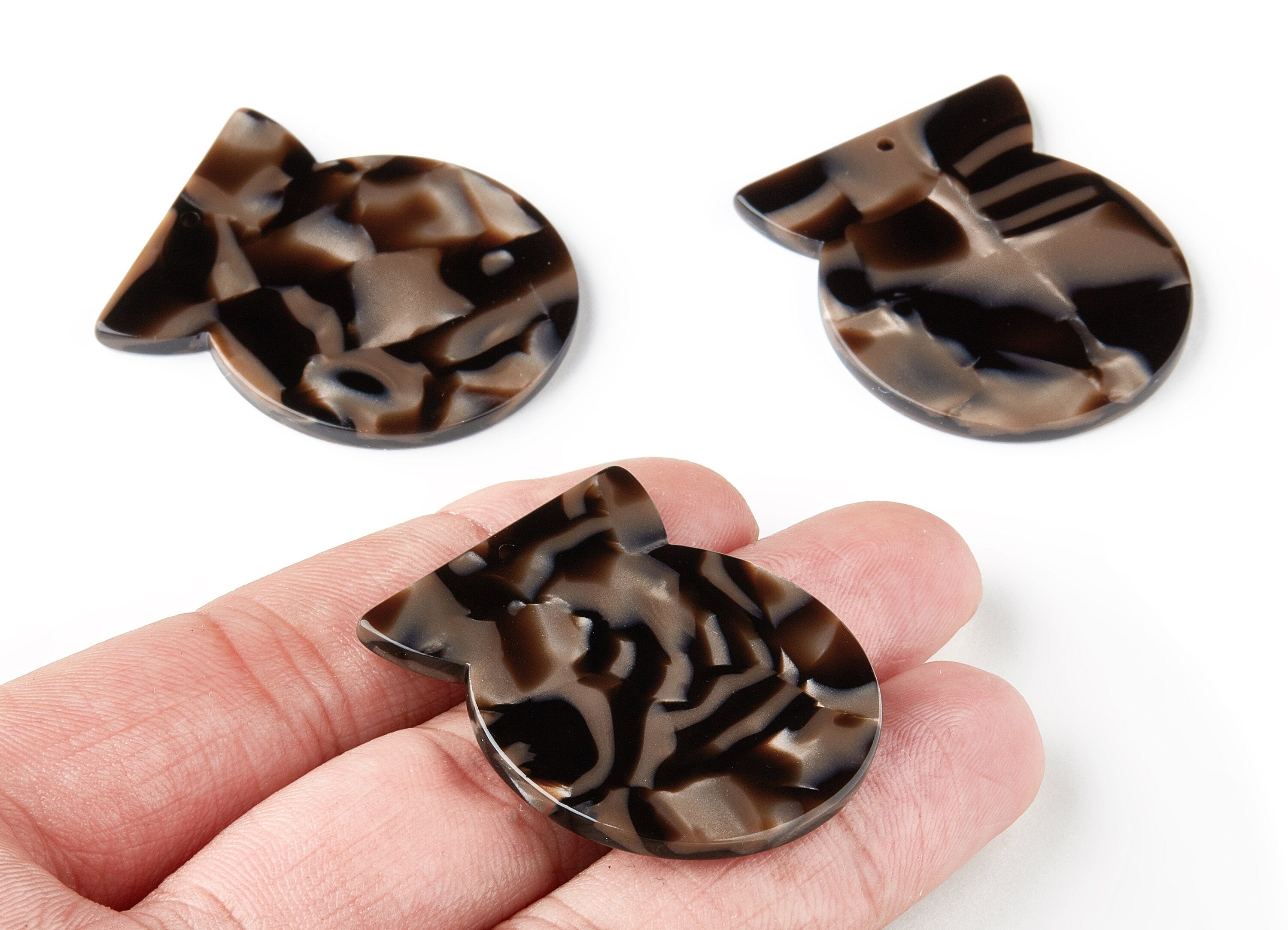 Acetate Geometric Charms - Geometric Earring and Pendant - Jewelry Supplys - Color Code: A207 - 38.97x33.14x2.58mm - AC1500-A207 - DOMEDBAZAAR