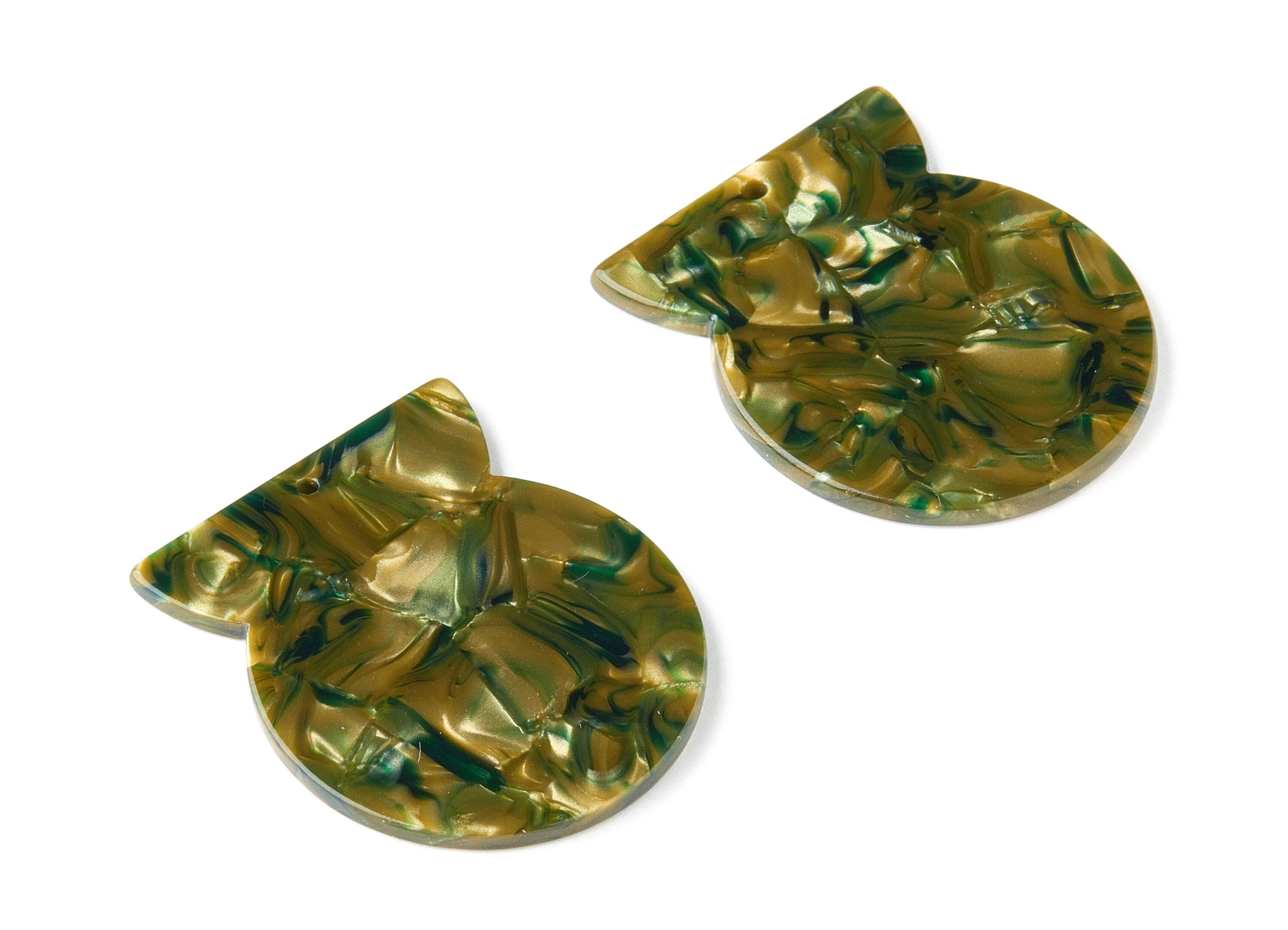 Acetate Geometric Charms - Geometric Earring and Pendant - Jewelry Supplys - Color Code: A208 - 38.97x33.14x2.58mm - AC1500-A208 - DOMEDBAZAAR