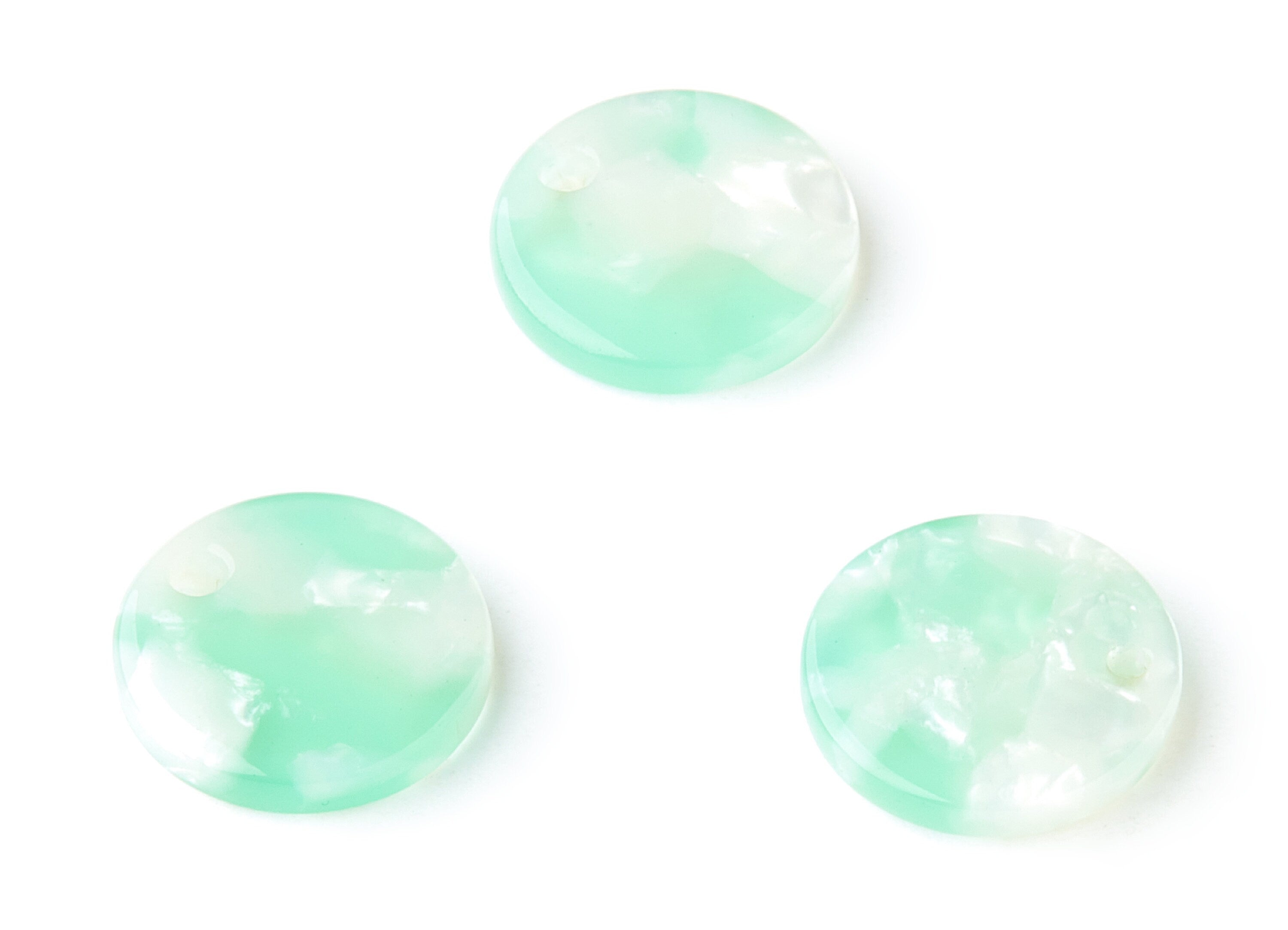 Acetate Coin & Round Charms - Coin and Round Earrings and Pendant - Earring Findings - Color Code:A35 - 14.5x14.5x2.5mm - AC1064AH - DOMEDBAZAAR