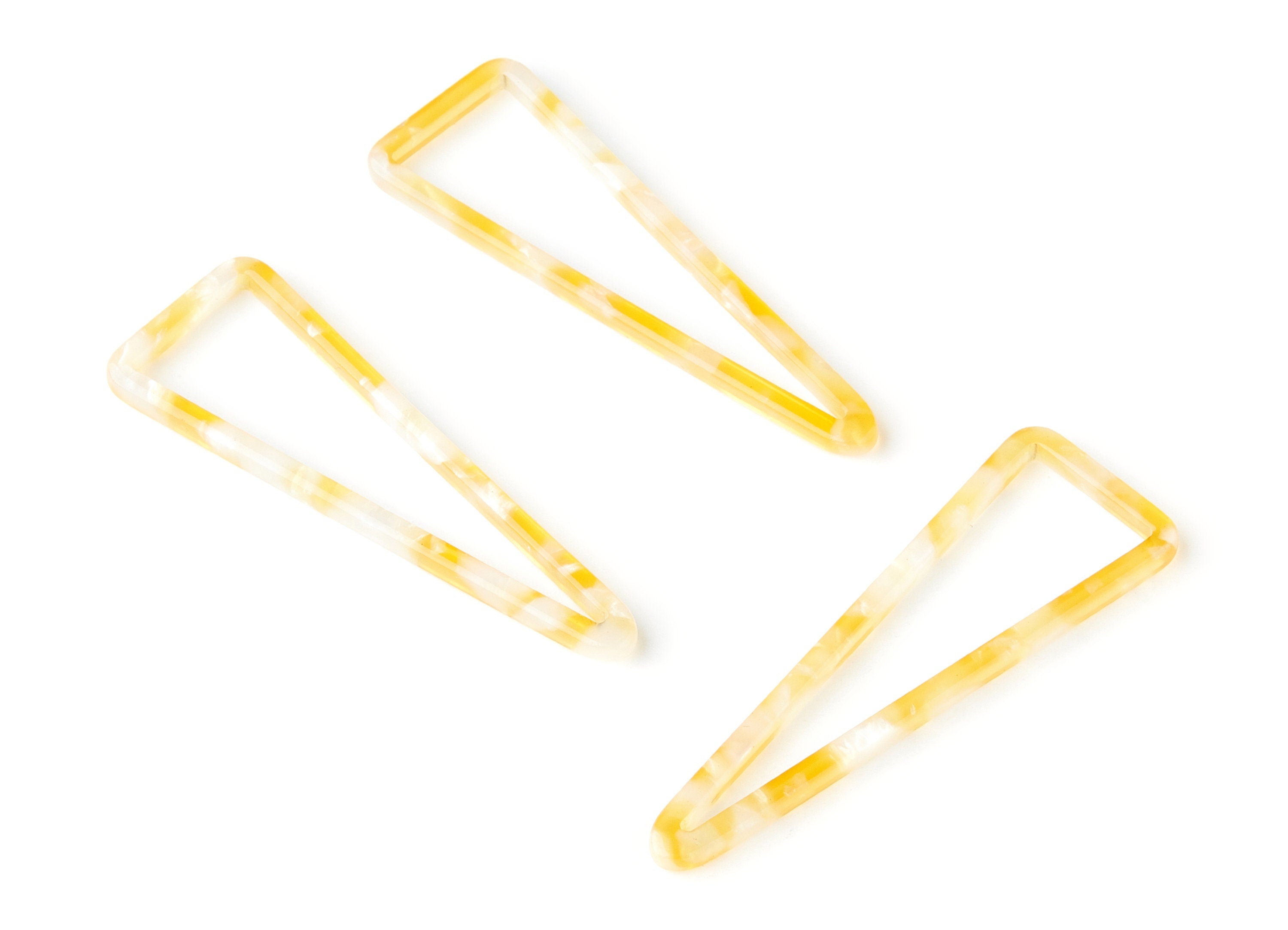 Acetate Triangle Earring Charm - Triangle Pendant - Earring Findings - Jewelry Supplies - Color Code: A43 - 55.5x18.65x2.6mm - AC1358B - DOMEDBAZAAR