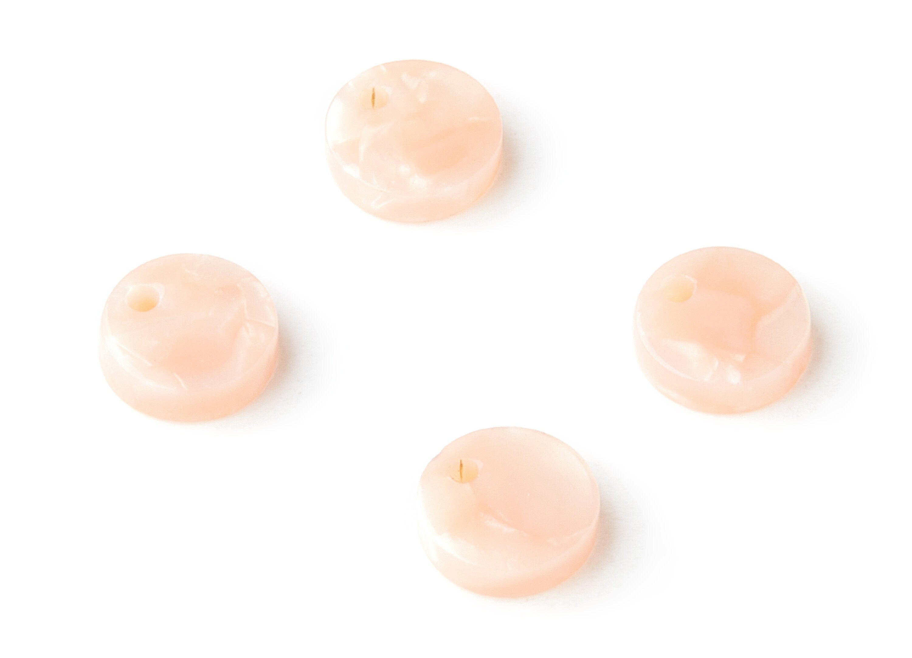 Acetate Round Earring Charms - Round Pendant - 1 Hole - Earring Findings - Jewelry Supplies - Color Code:A53 - 9x9x2.55mm - AC1151Y - DOMEDBAZAAR