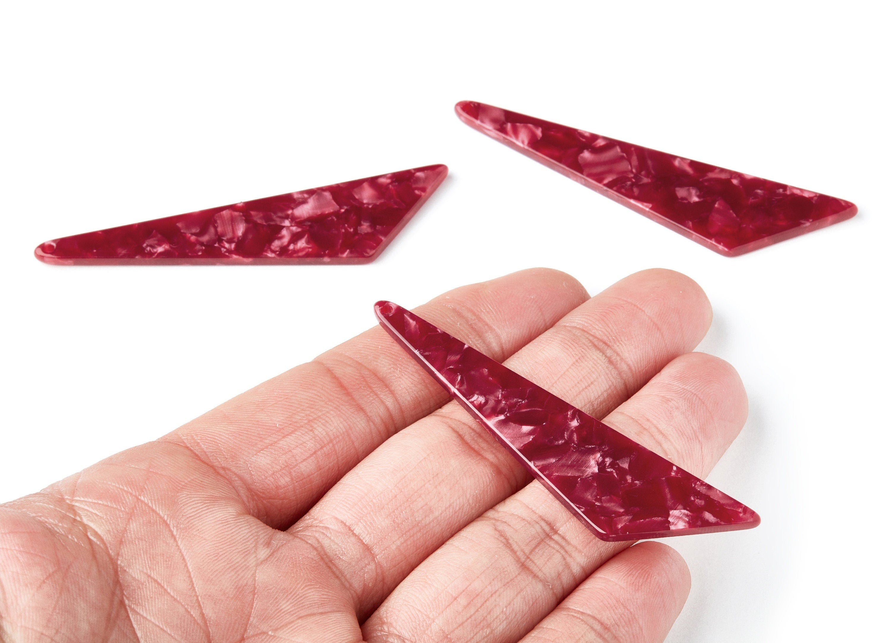 Acetate Triangle Earring Charms - Triangle Pendant - Earring Findings - Jewelry Supplies - Color Code: A47 - 68.73x16.16x2.56mm - AC1367A - DOMEDBAZAAR