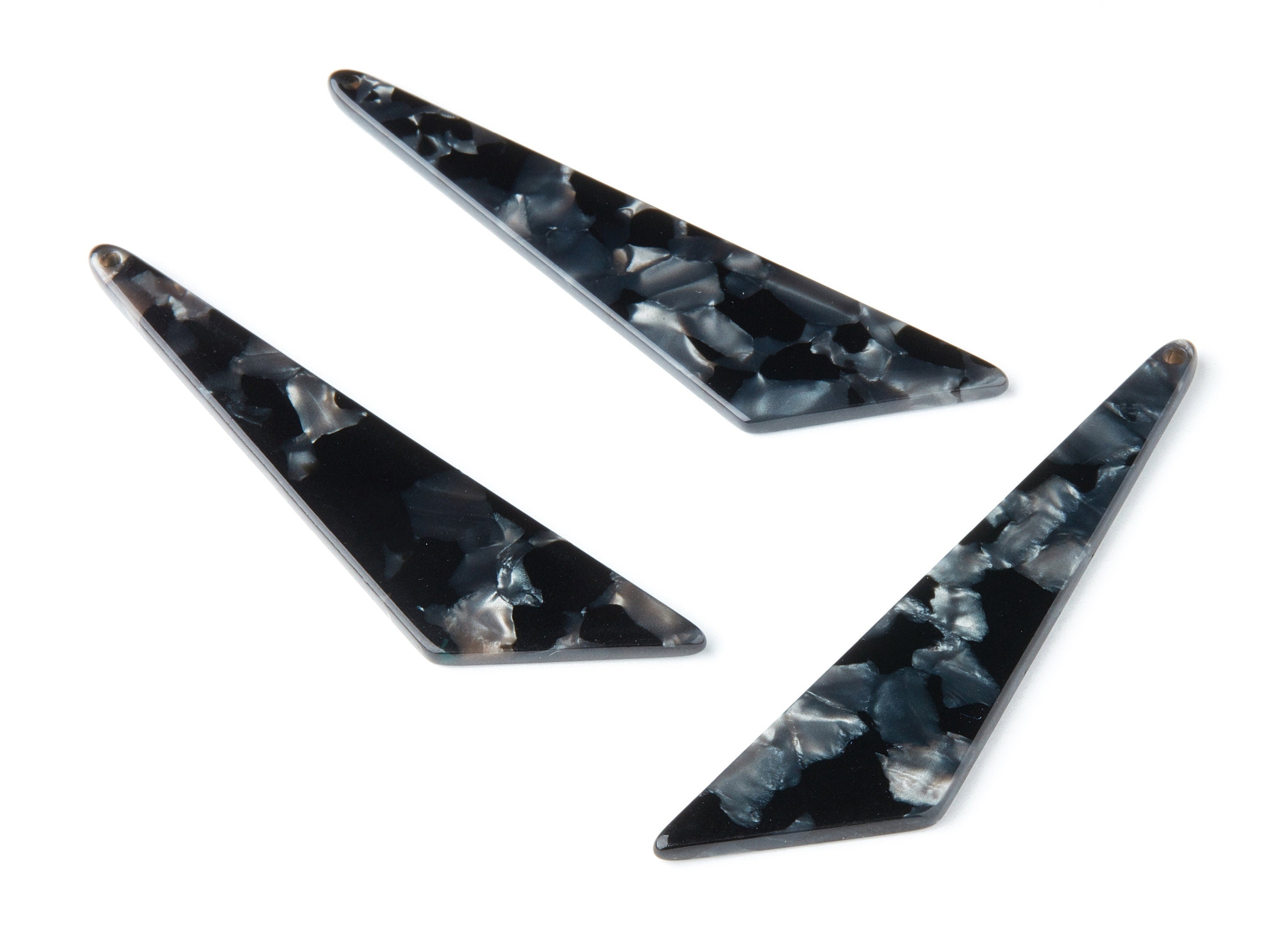 Acetate Triangle Earring Charms - Triangle Pendant - Earring Findings - Jewelry Supplies - Color Code: A48 - 68.73x16.16x2.56mm - AC1367O - DOMEDBAZAAR