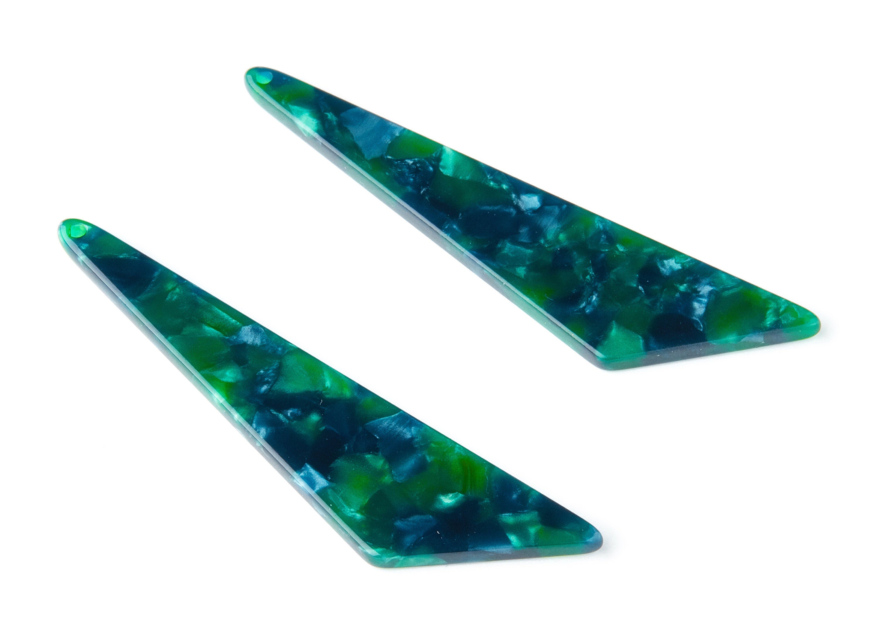 Acetate Triangle Earring Charm - Triangle Pendant - Earring Findings - Jewelry Supplies - Color Code: A13 - 68.73x16.16x2.56mm - AC1367U - DOMEDBAZAAR