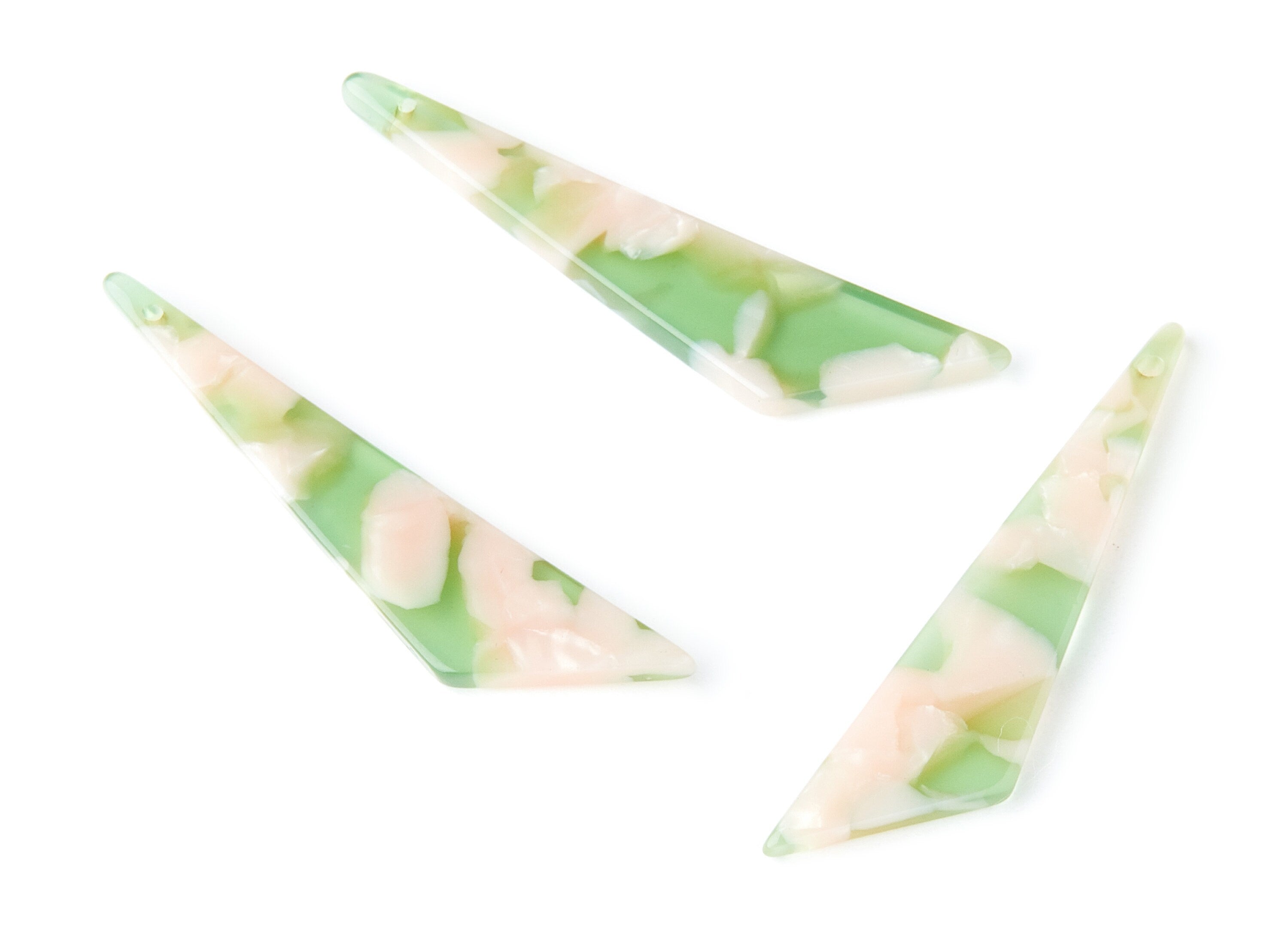 Acetate Triangle Earring Charms - Triangle Pendant - Earring Findings - Jewelry Supplies - Color Code: A38 - 51.44x11.42x2.81mm - AC1352E - DOMEDBAZAAR
