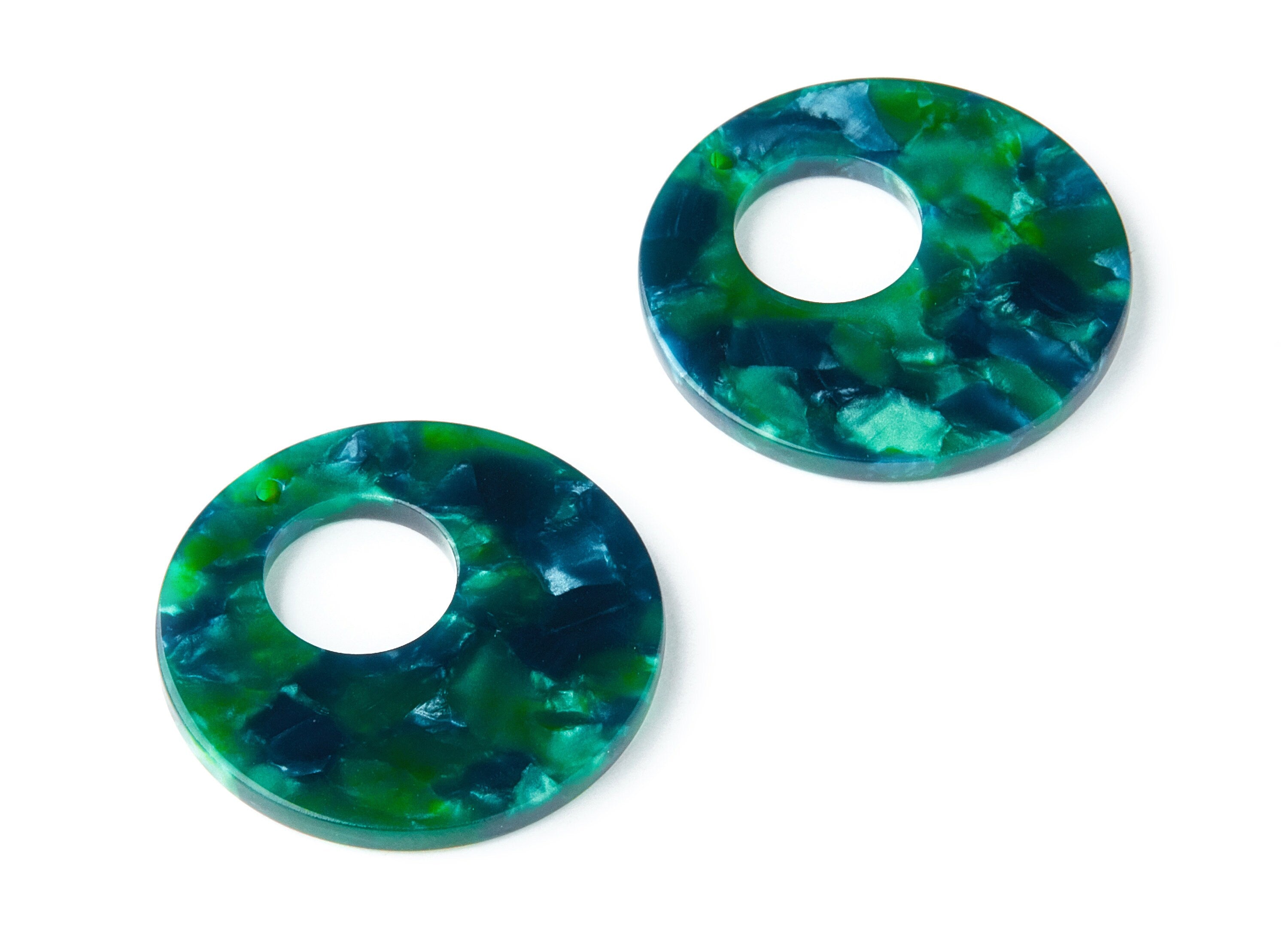 Acetate Circle Earring Charms - Circle Shaped Pendant - Earring Findings - Jewelry Supplies - Color Code: A13 - 31.7x31.7x2.64mm - AC1359U - DOMEDBAZAAR