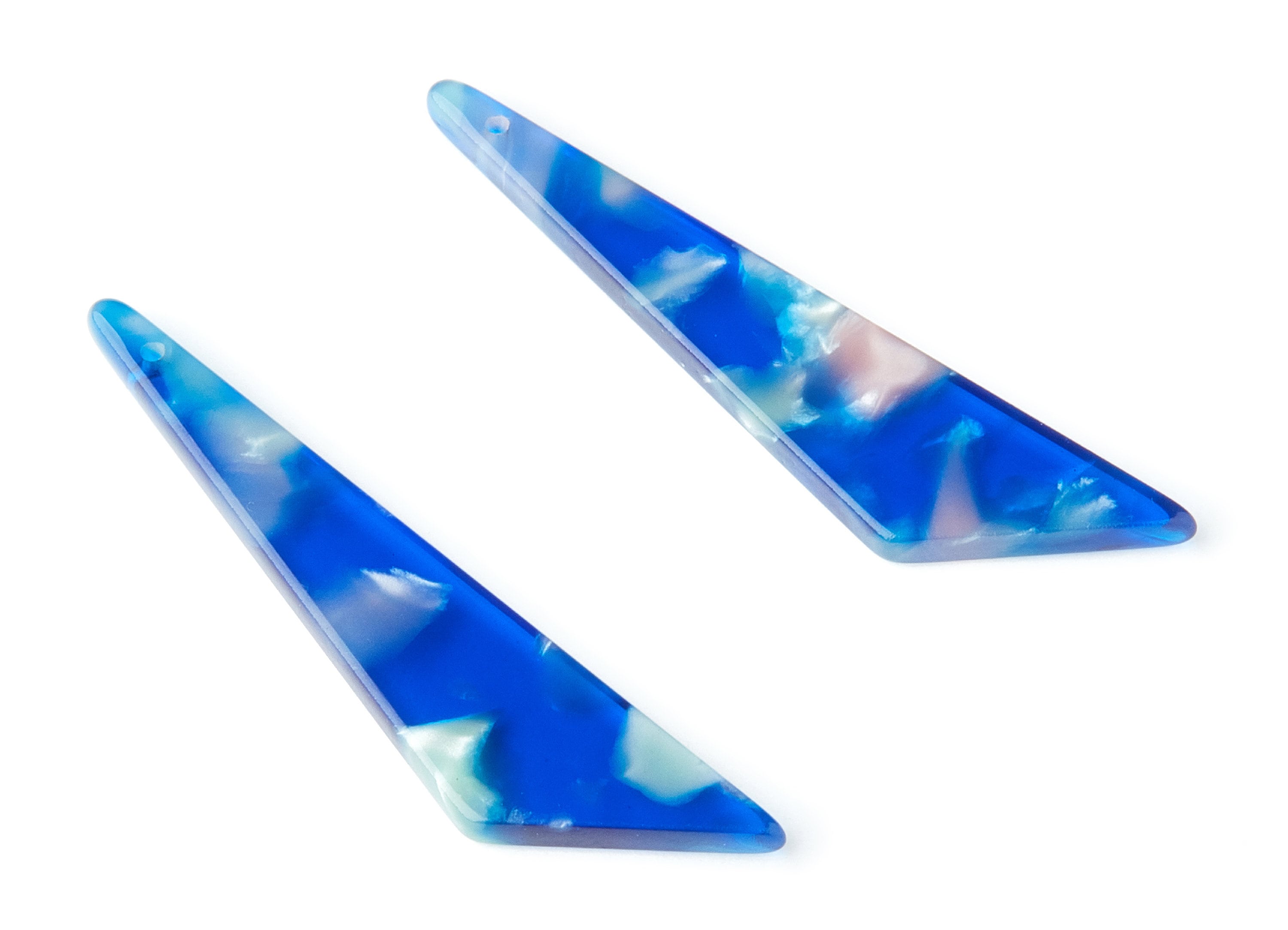 Acetate Triangle Earring Charm - Triangle Pendant - Earring Findings - Jewelry Supplies - Color Code: A37 - 51.44x11.42x2.81mm - AC1352R - DOMEDBAZAAR