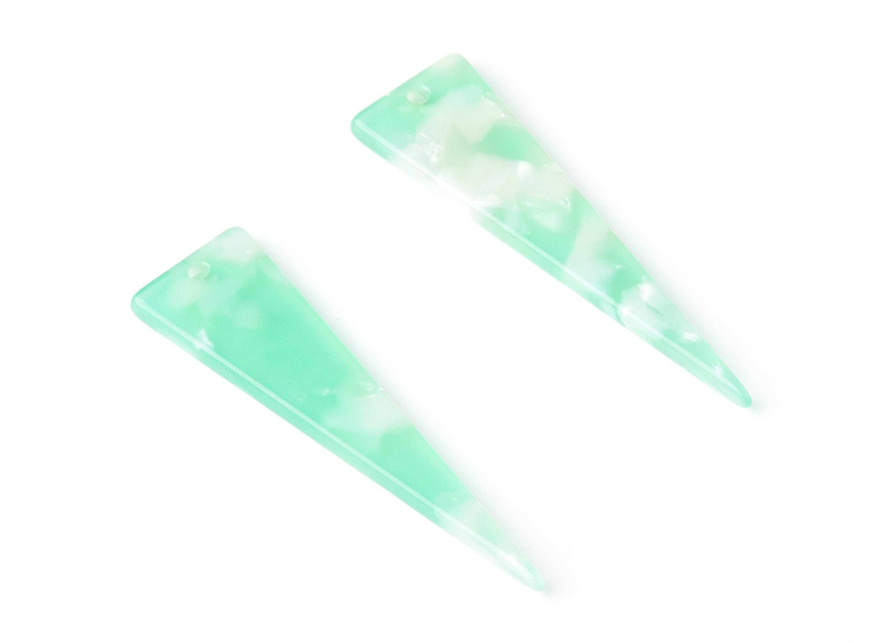 Acetate Triangle Earring Charms - Triangle Pendant - Earring Findings - Jewelry Supplies - Color Code: A35 - 49x13.5x2.66mm - AC1370E - DOMEDBAZAAR