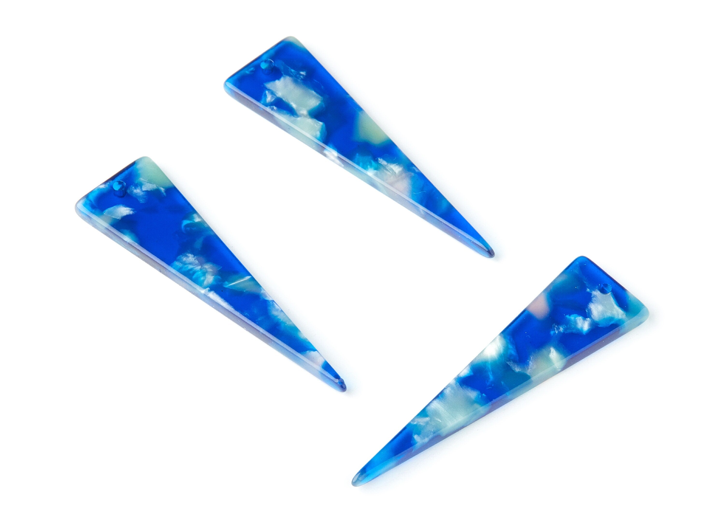 Acetate Triangle Earring Charm - Triangle Pendant - Earring Findings - Jewelry Supplies - Color Code: A37 - 49x13.5x2.66mm - AC1370K - DOMEDBAZAAR