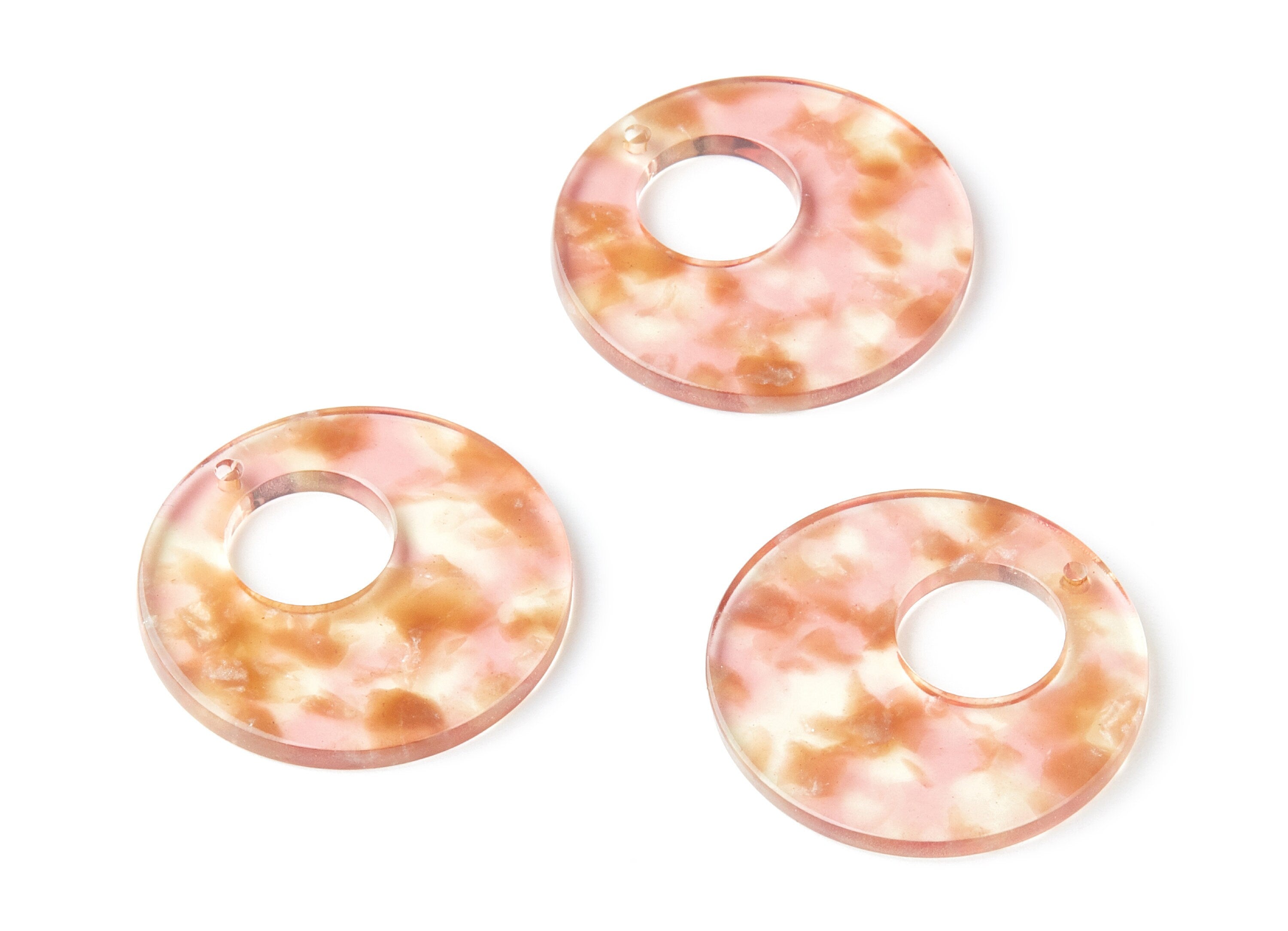 Acetate Circle Earring Charms - Circle Shaped Pendant - Earring Findings - Jewelry Supplies - Color Code: A45 - 31.7x31.7x2.64mm - AC1359M - DOMEDBAZAAR