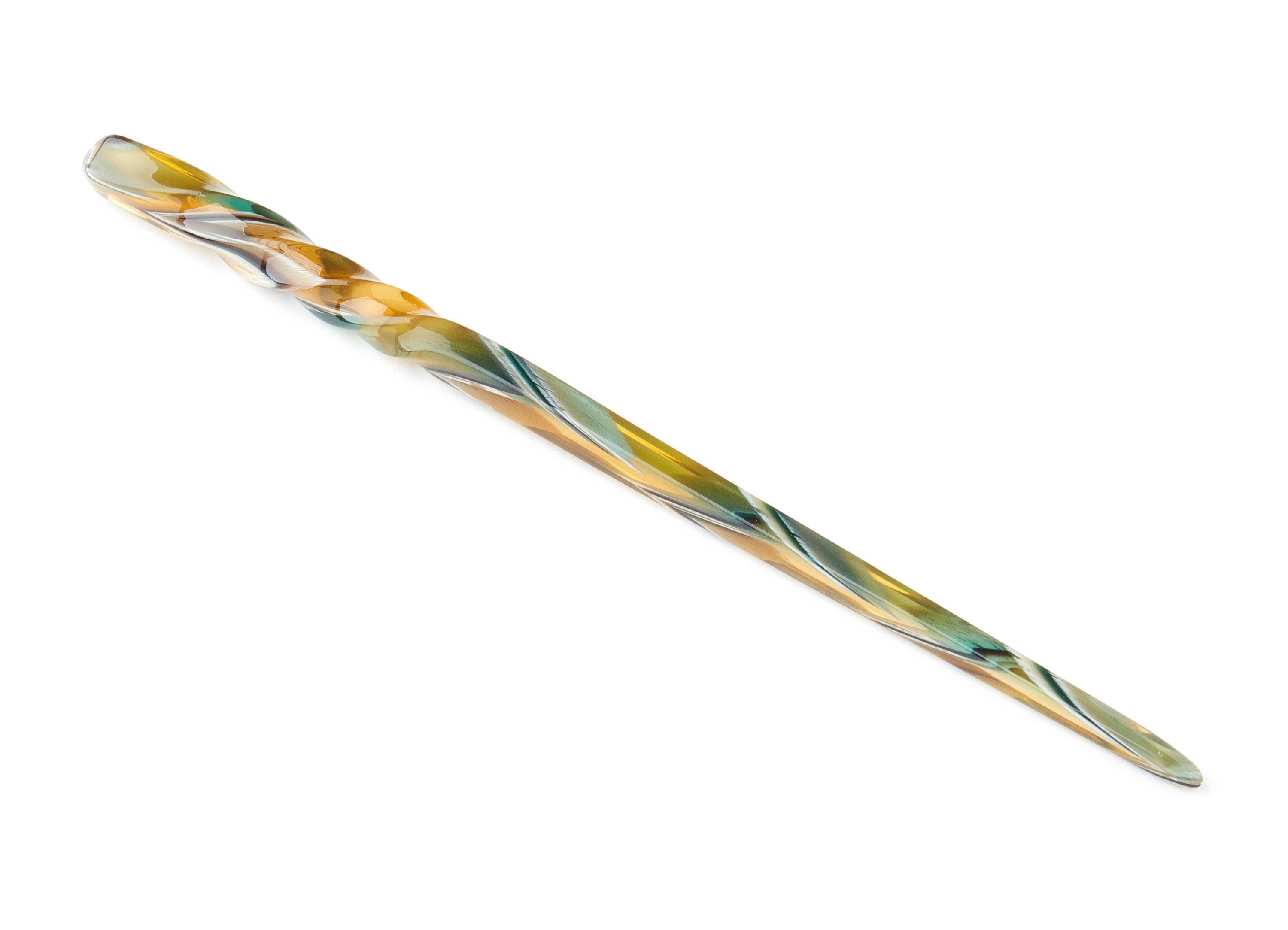 Acrylic Hair Stick Charms - Acrylic Celluloid Acetate - 1 Hole - Stick Shaped Hair Pin - 17.5x7.85mm - AC1402A - DOMEDBAZAAR