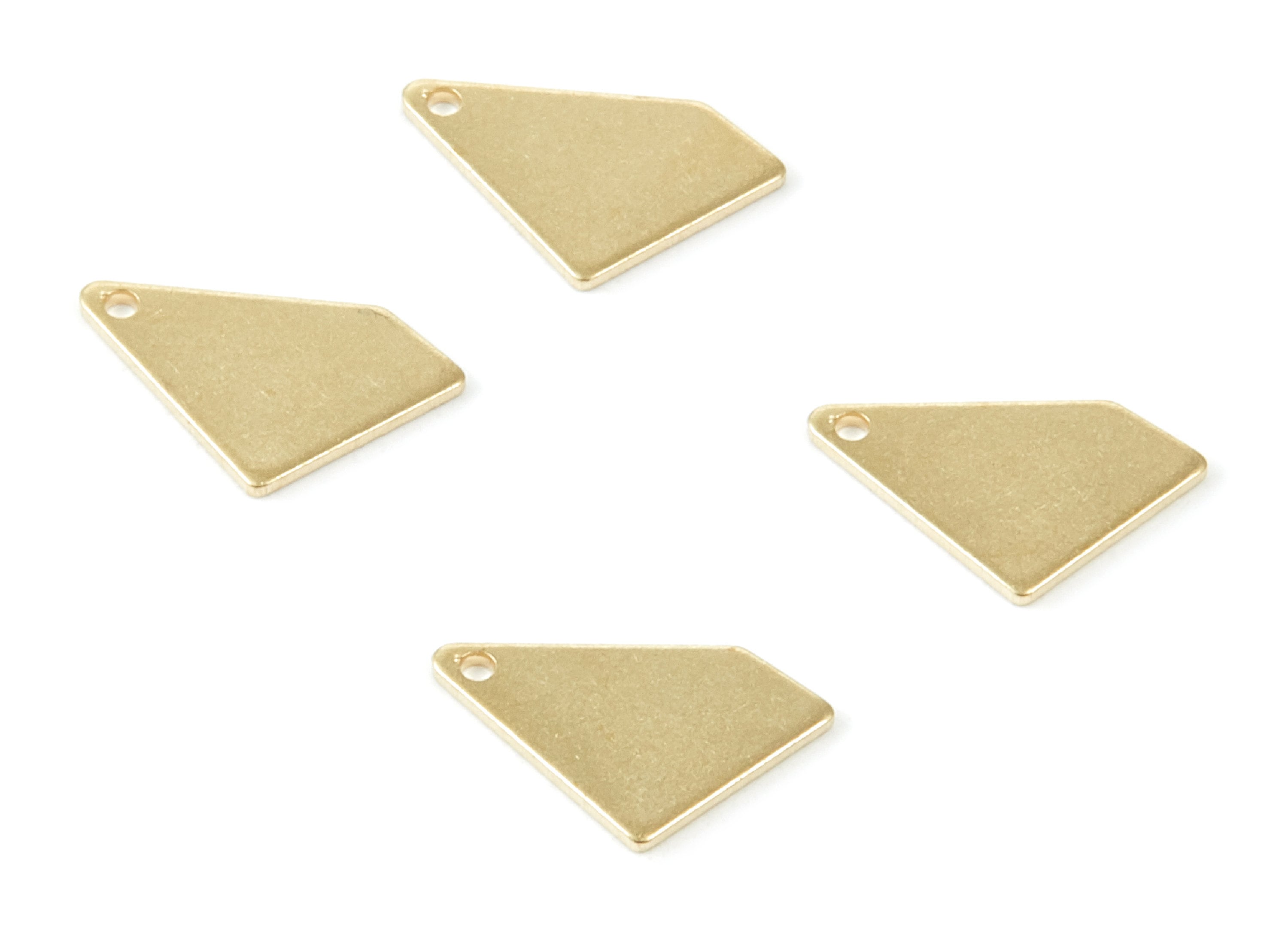 Personalized stamping blank - Brass Geometric Charms - Geometric Shpaed Raw Brass Pendant - Earring Findings - 11.22x9.28x0.77mm - PP1858 - DOMEDBAZAAR