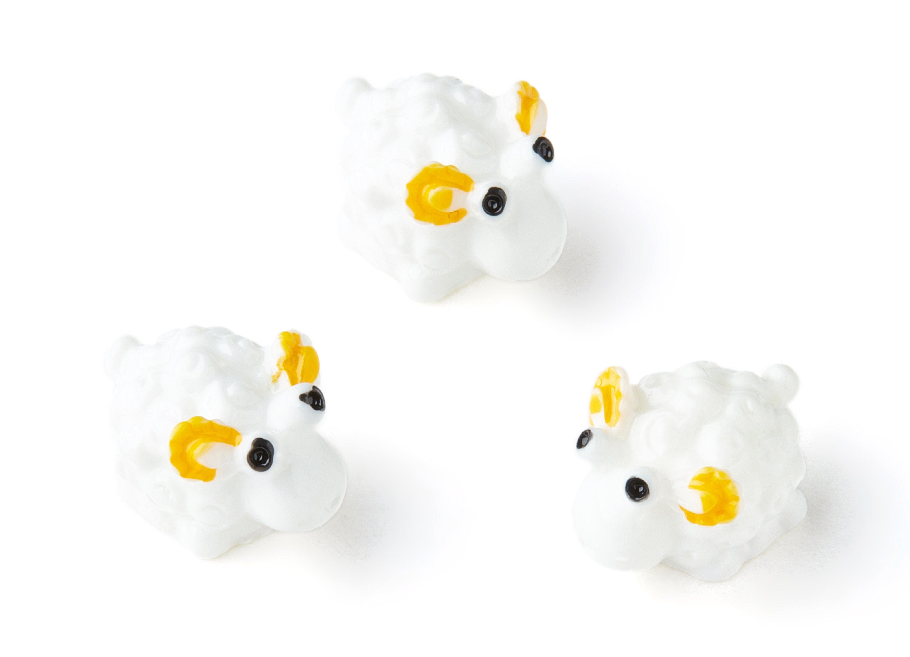 Resin Charms - Sheep Cabochones - Sheep Figurine Charm - 16.57x11.42x12.3mm - RC1014A - DOMEDBAZAAR