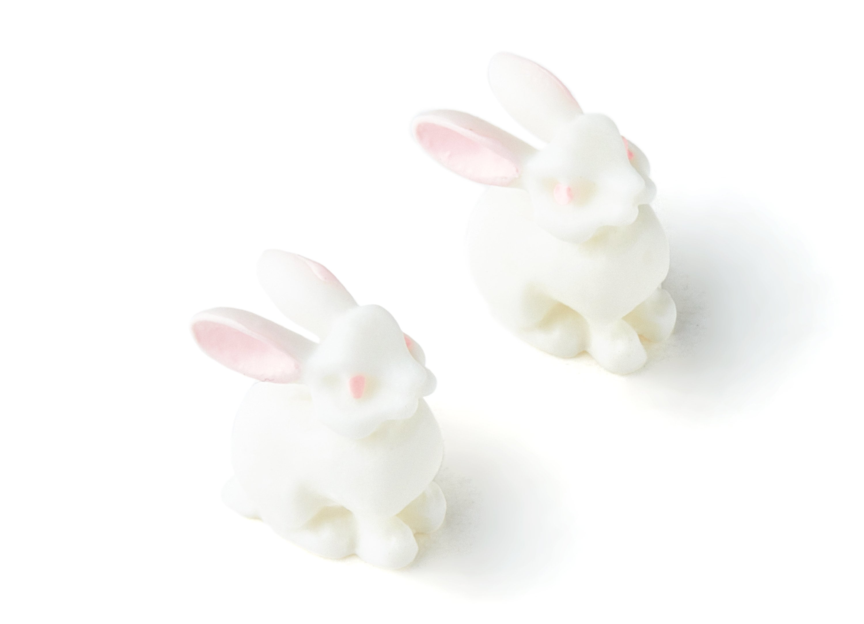 Resin Charms - Rabbit Cabochones - Rabbit Figurine Charm - 14..6x11.94x9.3mm - RC1015A - DOMEDBAZAAR