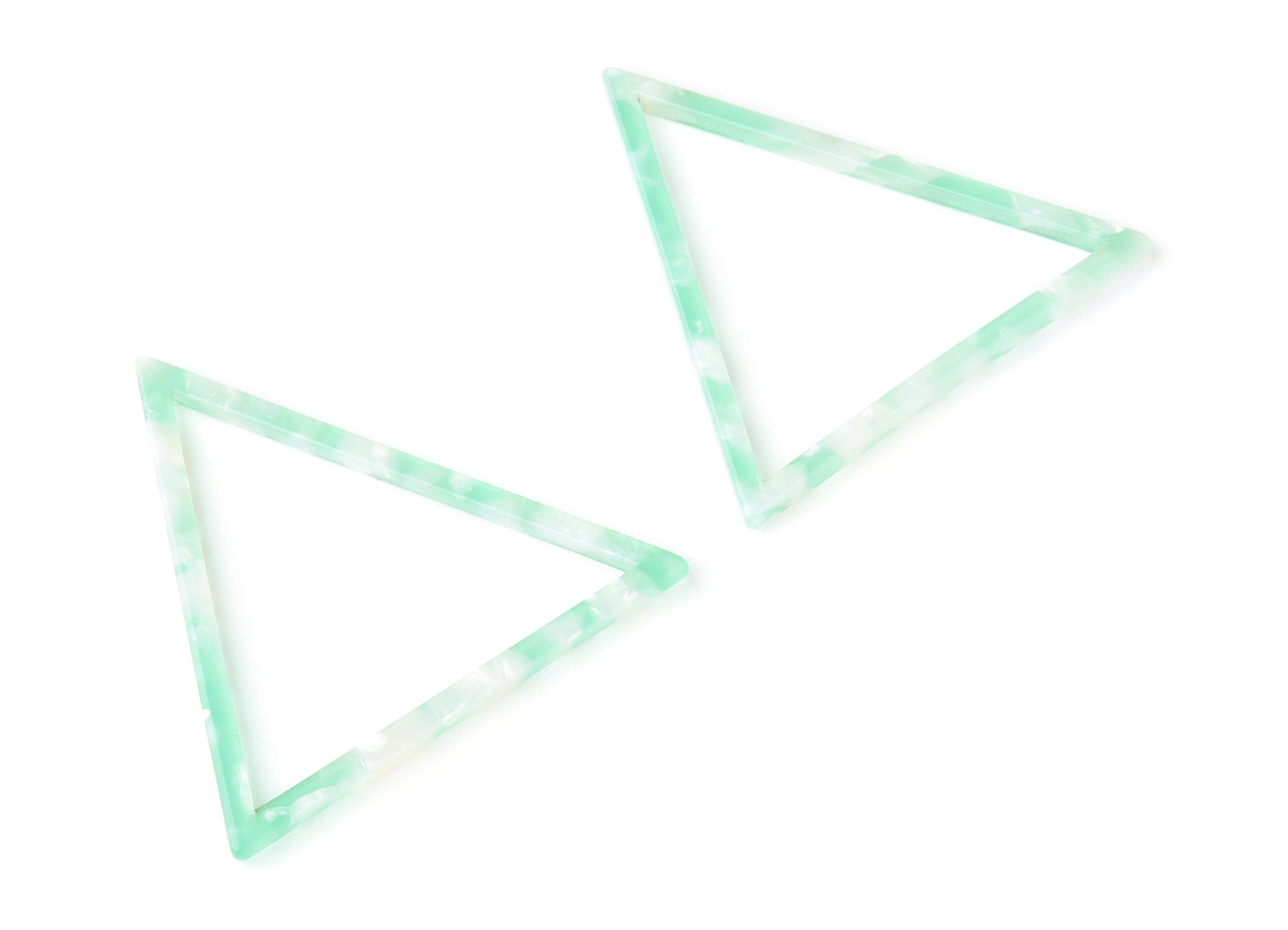 Acetate Triangle Earring Charm - Triangle Pendant - Earring Findings - Jewelry Supplies - Color Code: A35 - 57.7x51.4x2.7mm - AC1374F - DOMEDBAZAAR