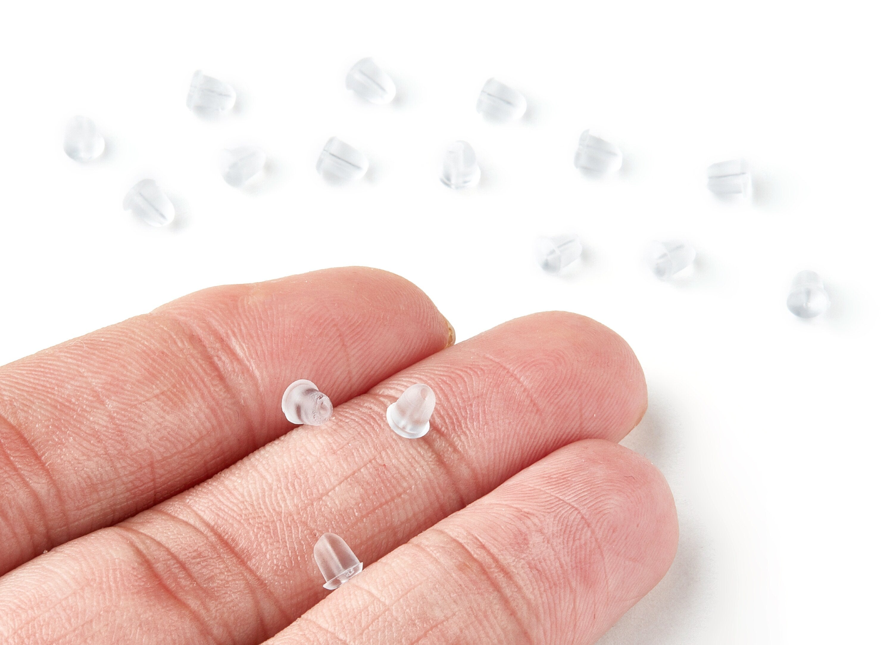 Rubber Earring Stopper - Rubber Earring Findings - Earring Back - 4.66x4.1mm - ES1001 - DOMEDBAZAAR