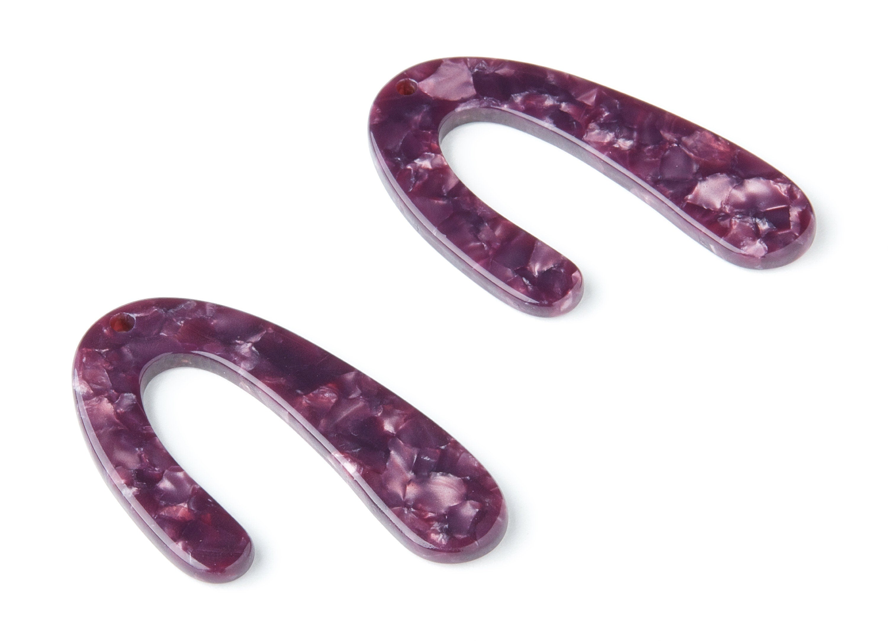 Acetate U Earring Charms - U Shaped Pendant - Earring Findings - Jewelry SuppliesColor Code: A41 - 44.5x27x2.68mm - AC1363F - DOMEDBAZAAR