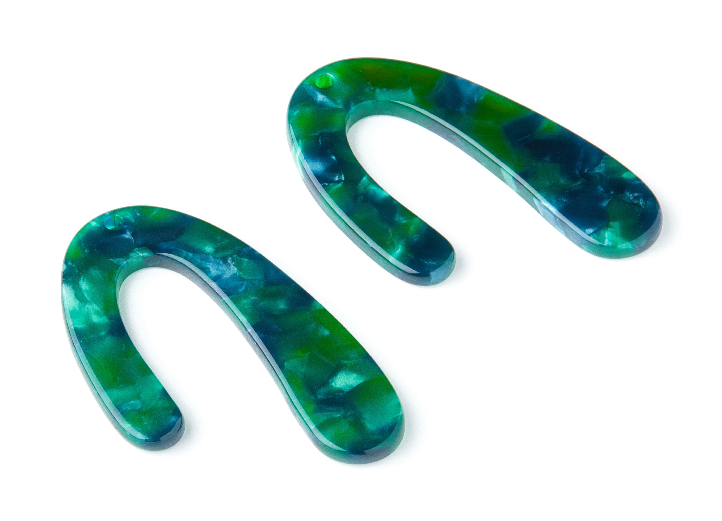 Acetate U Earring Charms - U Shaped Pendant - Earring Findings - Jewelry Supplies - Color Code: A13 - 44.5x27x2.68mm - AC1363L - DOMEDBAZAAR