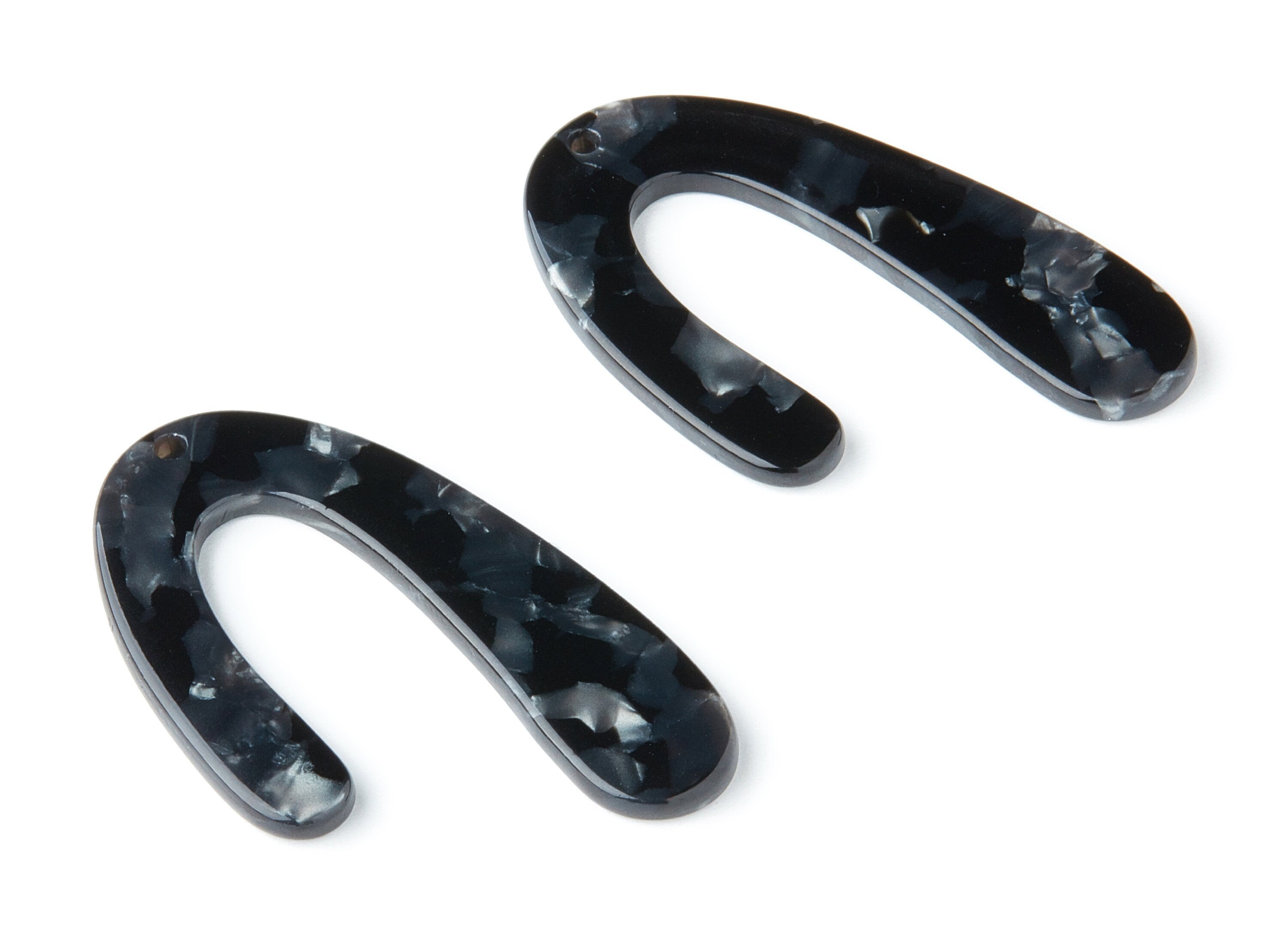 Acetate U Earring Charms - U Shaped Pendant - Earring Findings - Jewelry Supplies - Color Code:A48 - 44.5x27x2.68mm - AC1363M - DOMEDBAZAAR