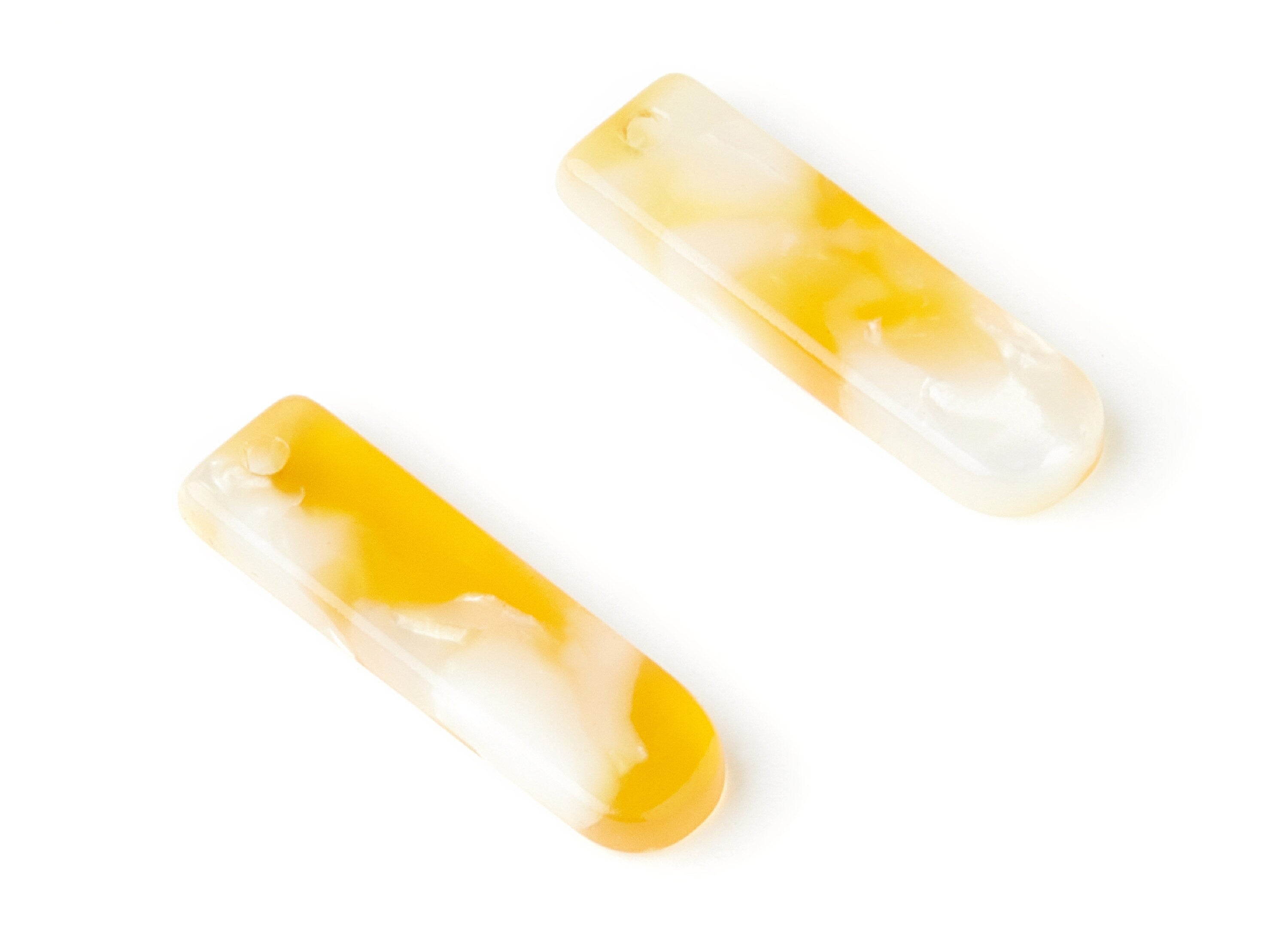 Acetate Bar Earring Charm - Acrylic Bar Shaped Pendant - Earring Findings - Jewelry Supplies - Color Code: A43 - 23.65x6.74x2.6mm - AC1354B - DOMEDBAZAAR