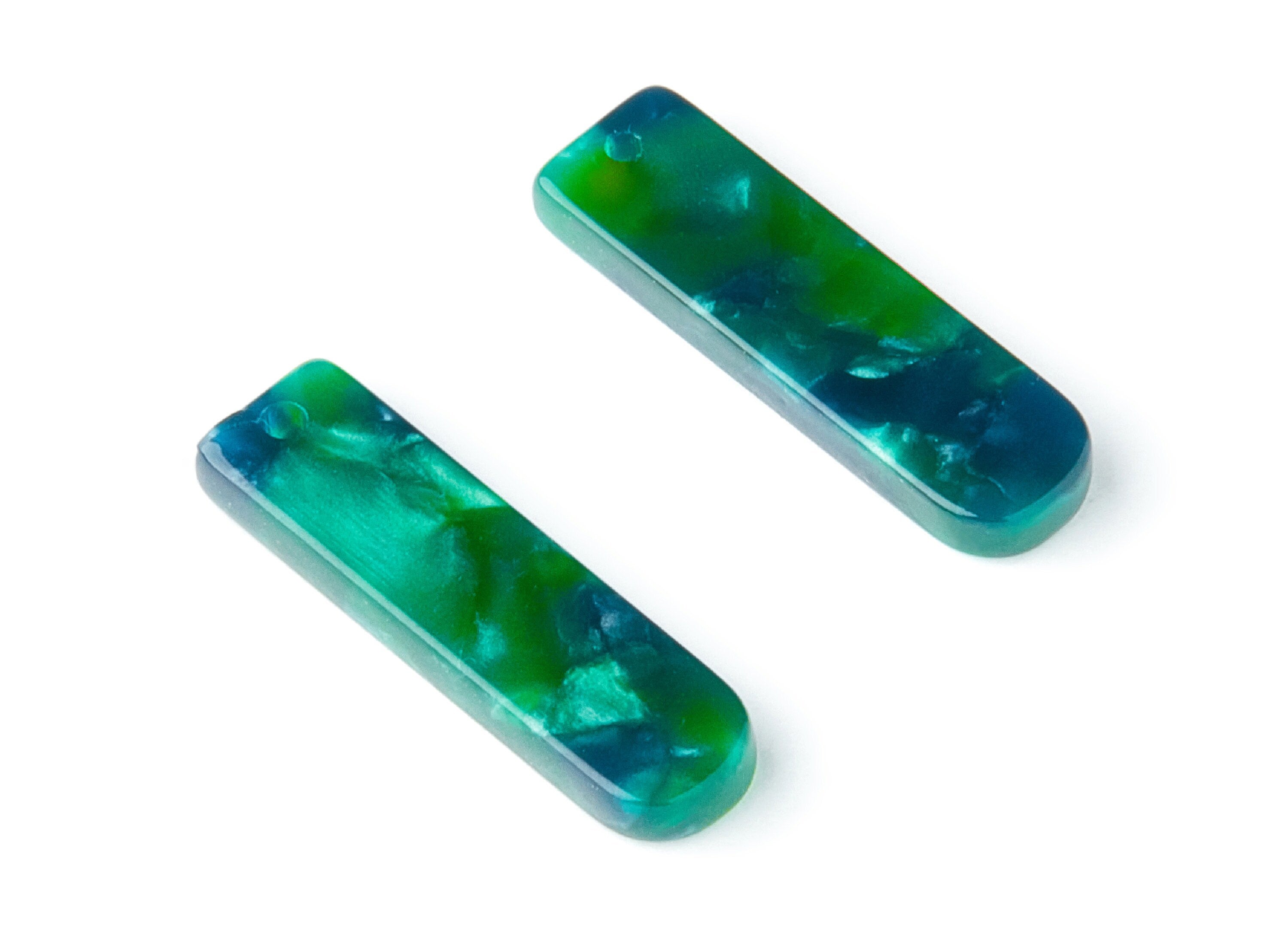Acetate Bar Earring Charms - Bar Shaped Pendant - Earring Findings - Jewelry Supplies - Color Code:A13 - 23.65x6.74x2.6mm - AC1354J - DOMEDBAZAAR