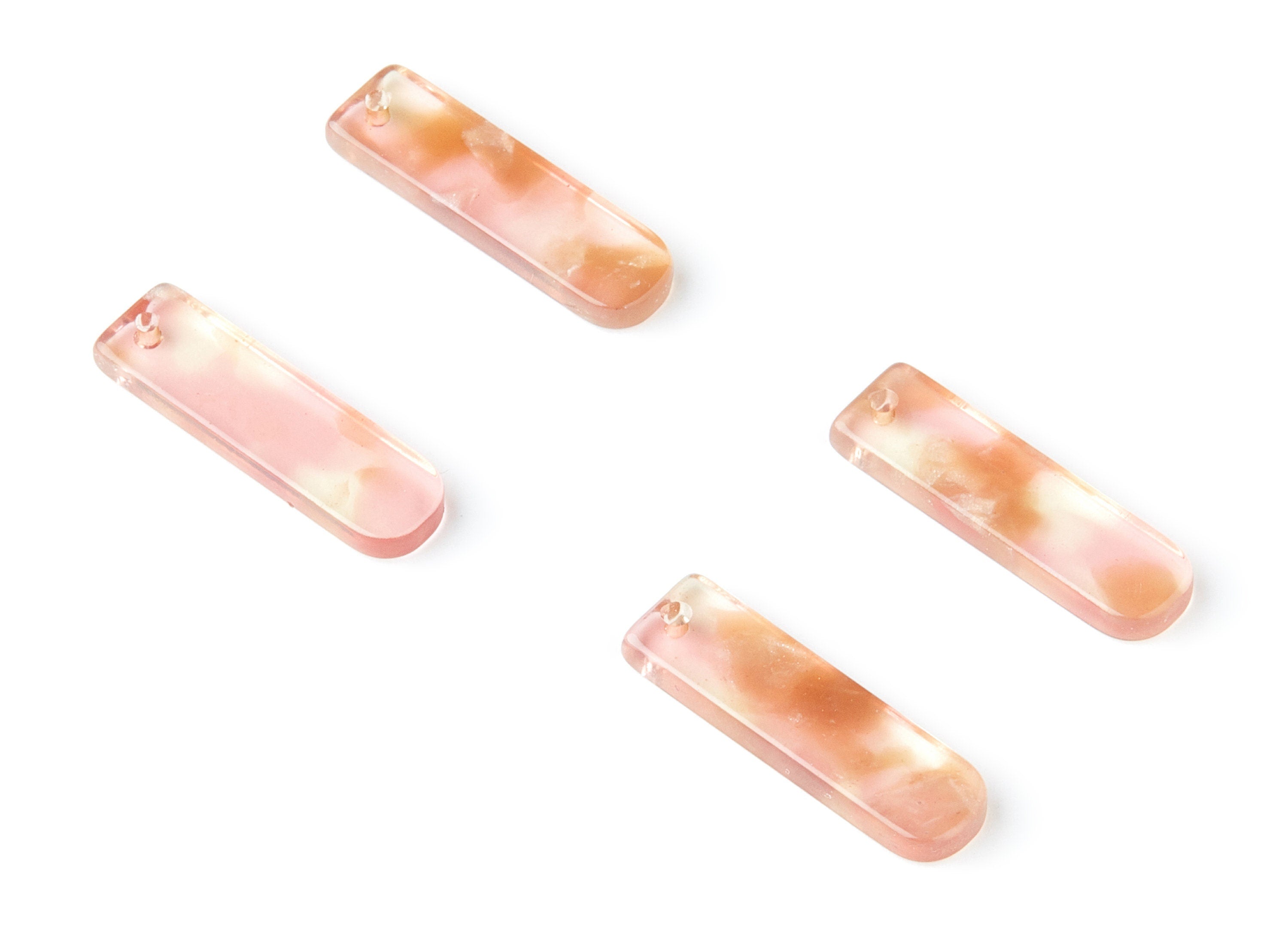 Acetate Bar Earring Charm - Acrylic Bar Pendant - Earring Findings - Jewelry Supplies - Color Code:A45 - 23.65x6.74x2.6mm - AC1354K - DOMEDBAZAAR