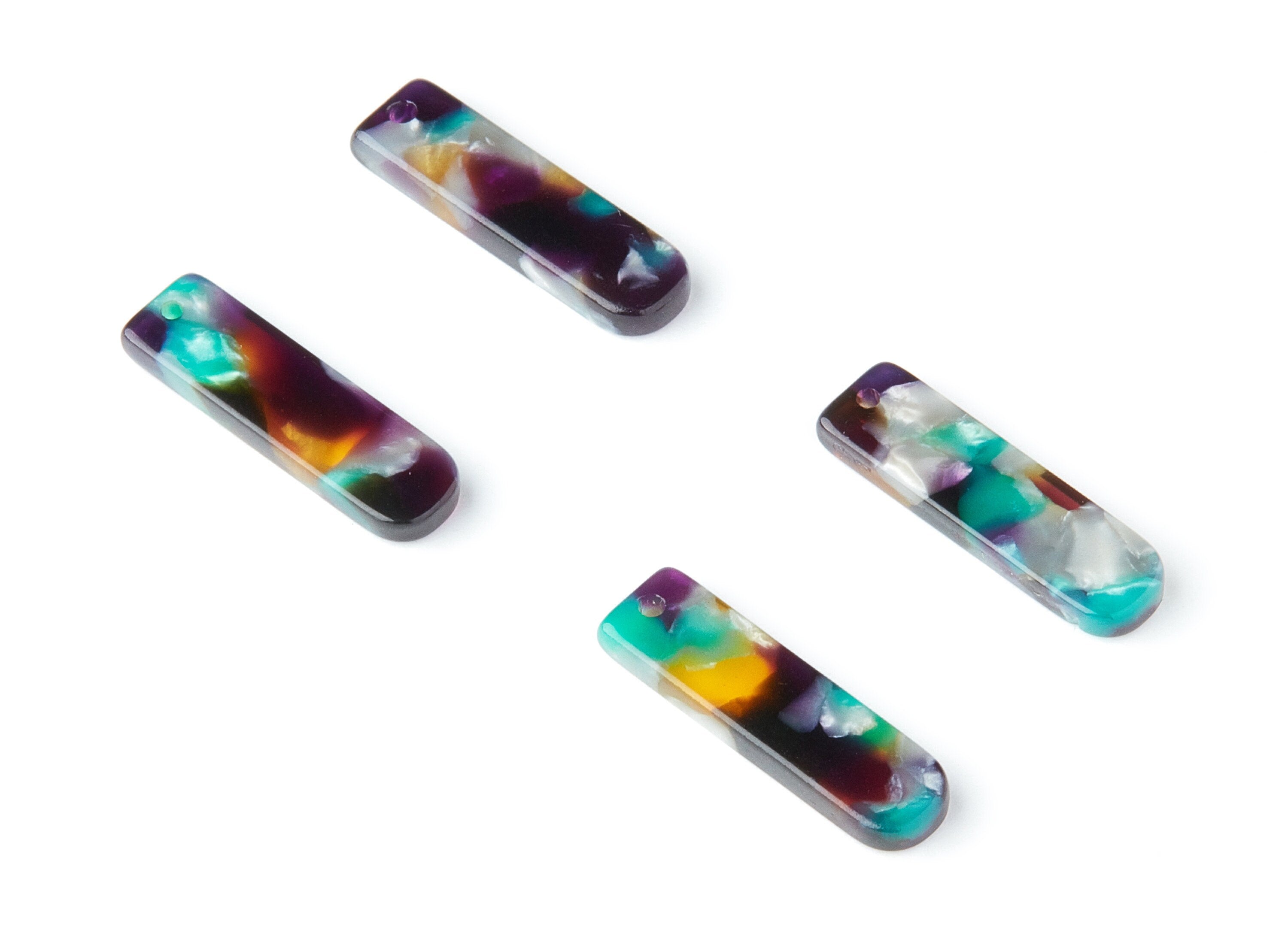 Acetate Bar Earring Charms -  Bar Pendant - Earring Findings - Jewelry Supplies - Color Code:A50 - 23.65x6.74x2.6mm - AC1354M - DOMEDBAZAAR