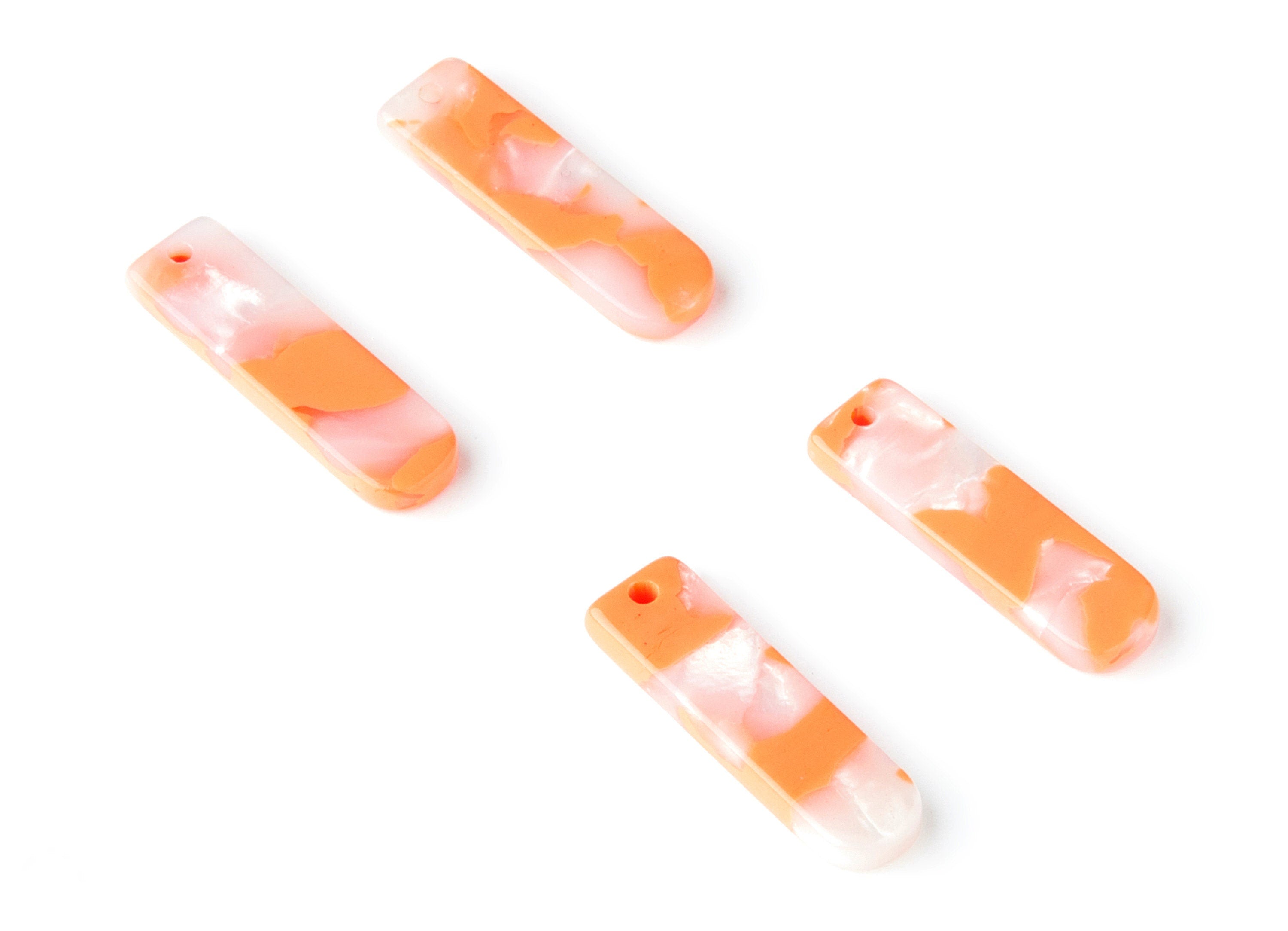 Acetate Bar Earring Charms - Bar Shaped Pendant - Earring Findings - Jewelry Supplies - Color Code:A39 - 23.65x6.74x2.6mm - AC1354P - DOMEDBAZAAR