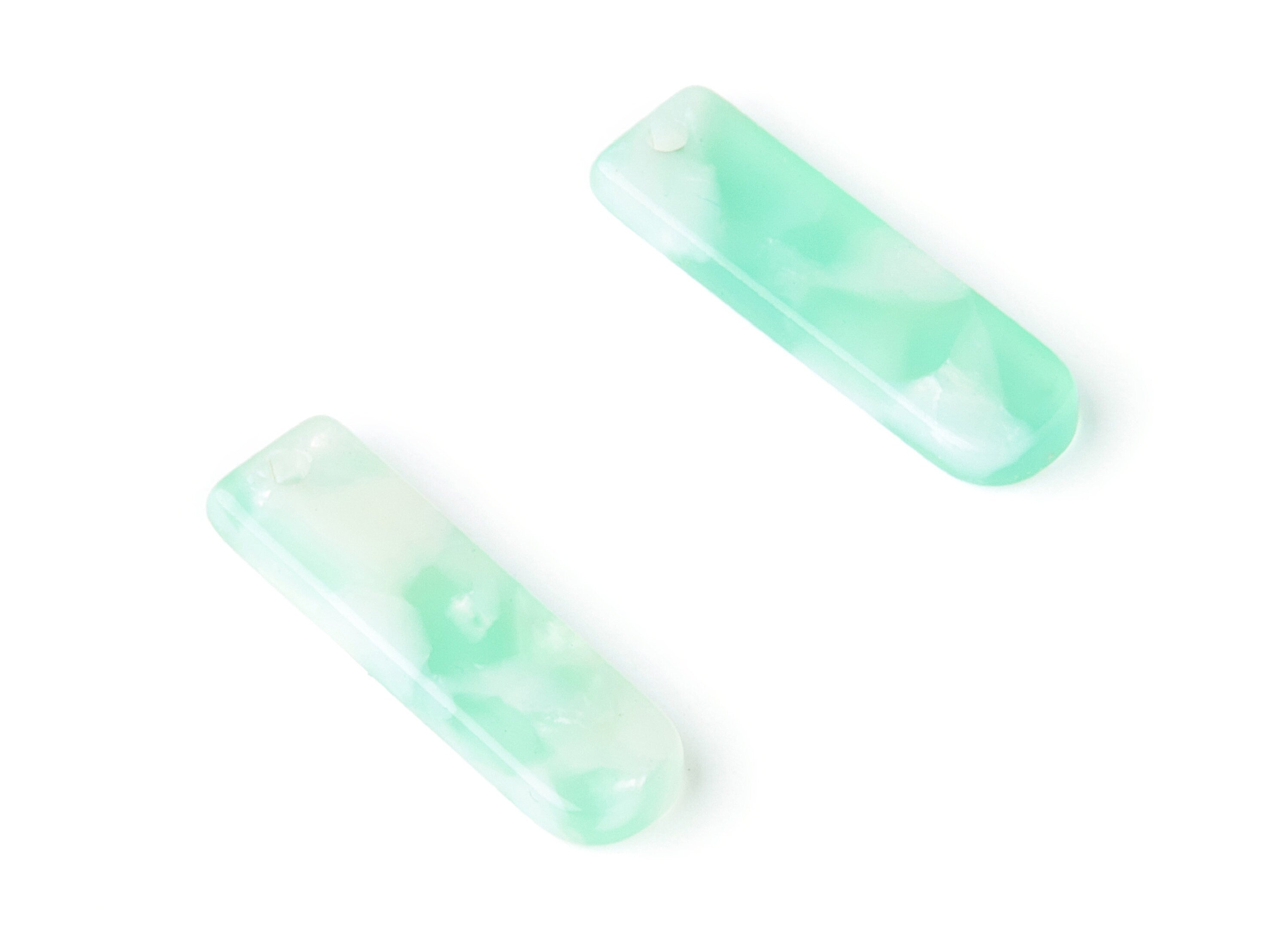 Acetate Acrylic Earring Charm - Tortoise Shell Earrings - Bar Shaped Pendant - 1 Hole - Color Code:A35 - 23.65x6.74x2.6mm - AC1354T - DOMEDBAZAAR