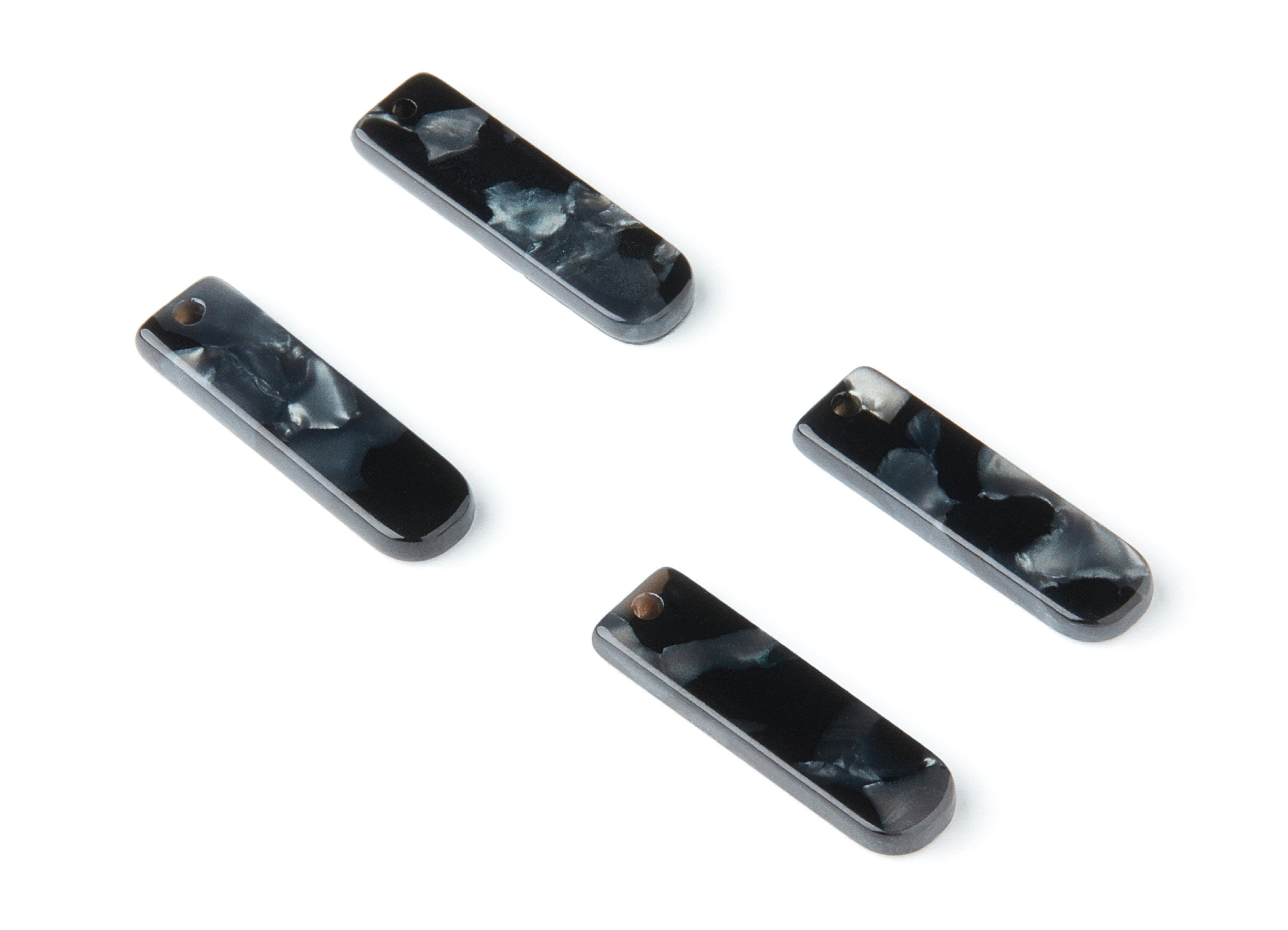 Acetate Bar Earring Charm - Acrylic Bar Pendant - Earring Findings - Jewelry Supplies - Color Code:A48 - 23.65x6.74x2.6mm - AC1354U - DOMEDBAZAAR